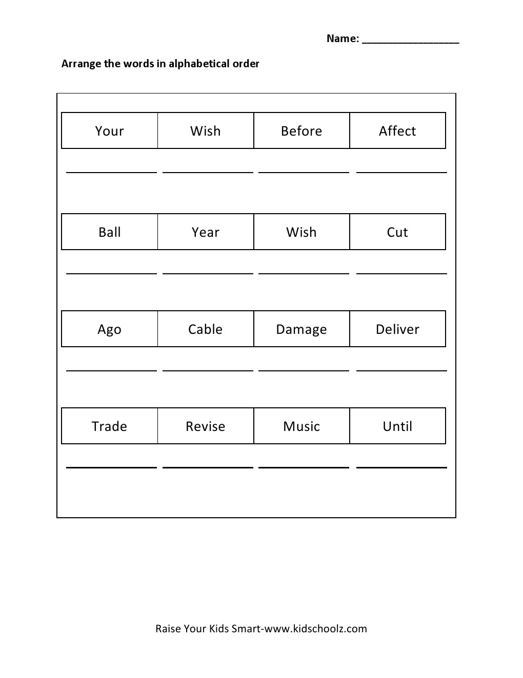 15 Best Images Of Alphabetical Order Worksheets Grade 2 Alphabetical 