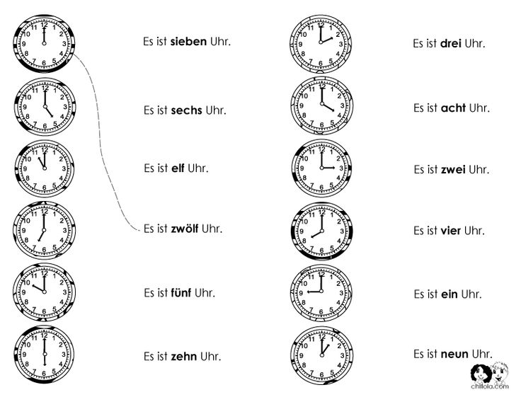 11 Best Images Of German Time Worksheet Spanish Telling Time 