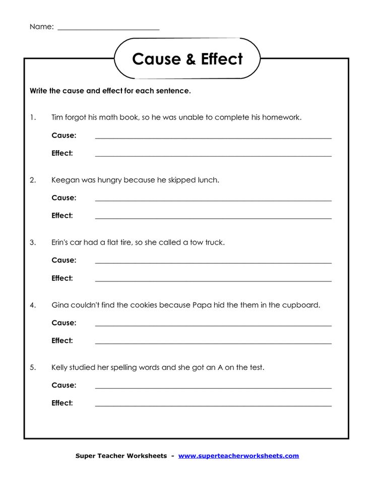 18 Best Images Of 1 Page Reading Worksheet Cause And Effect Worksheet Kindergarten Worksheets