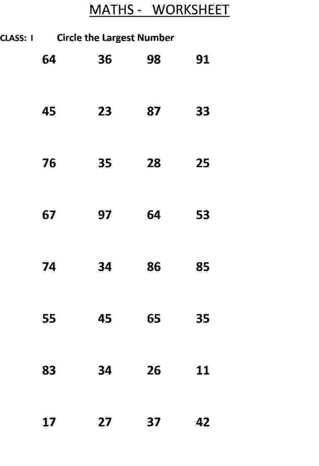 13 Best Images Of Larger Number Worksheets Larger And Smaller Numbers 