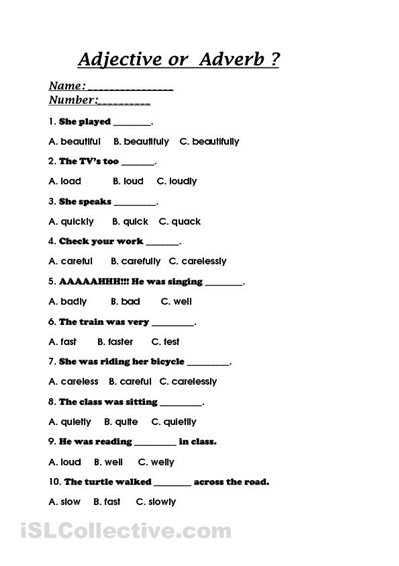 16 Best Images Of Verbs And Adverbs Worksheets Adverbs And Adjectives Printable Worksheets 