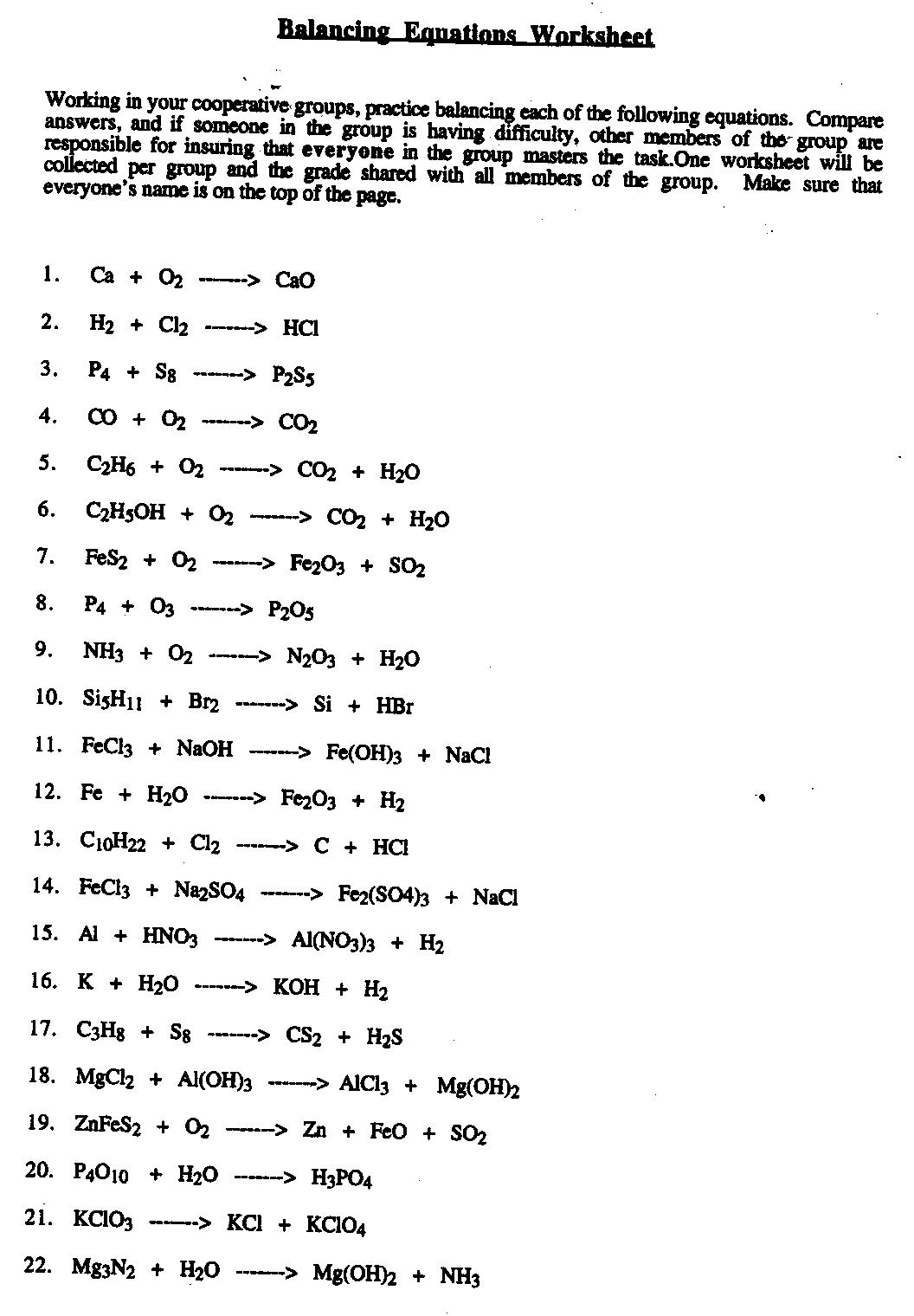 16 Best Images Of Organic Oxidation Reactions Worksheet Balancing 