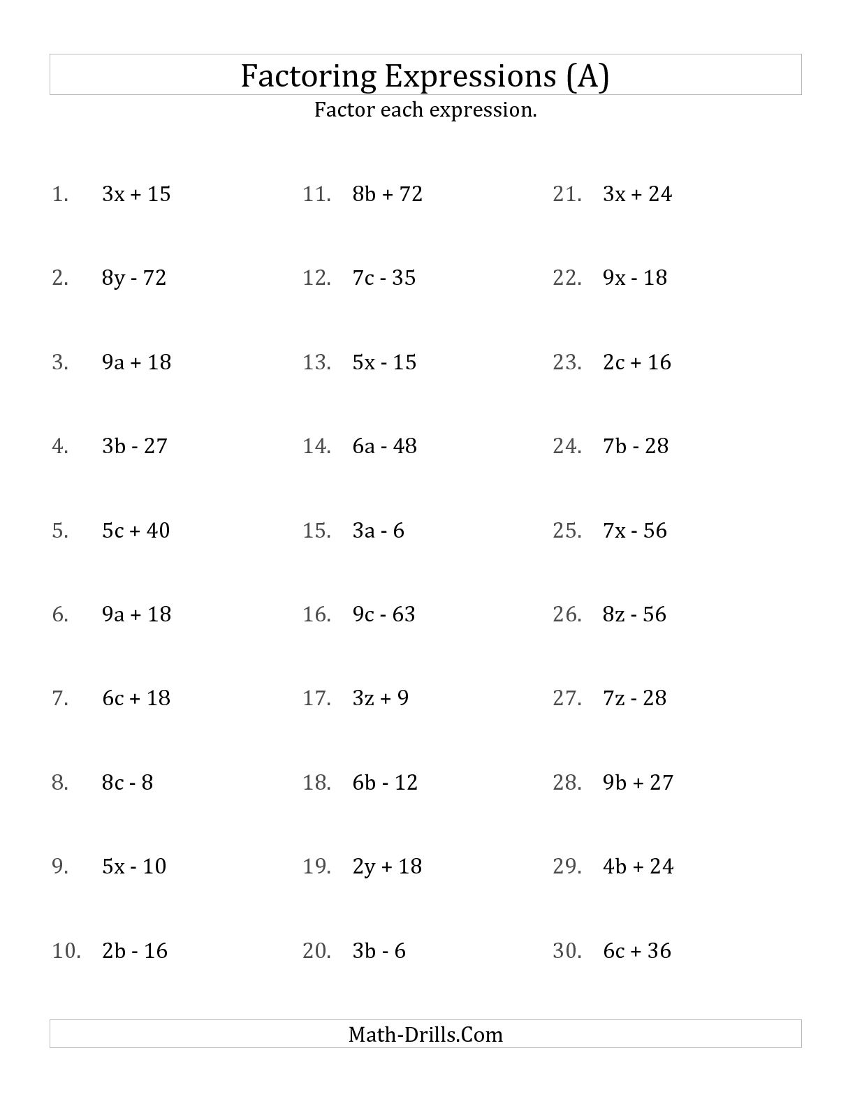 13 Best Images Of Simple Equations Worksheets Algebra Function 