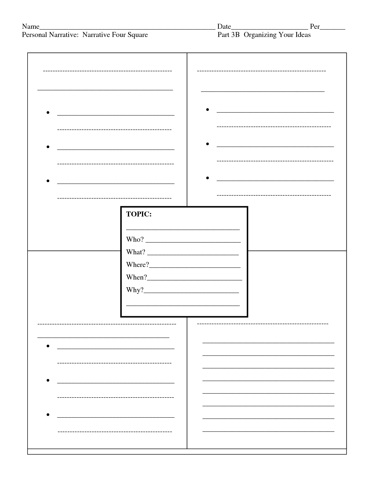 10 Best Images Of Four Square Vocabulary Worksheet Blank Four Square 