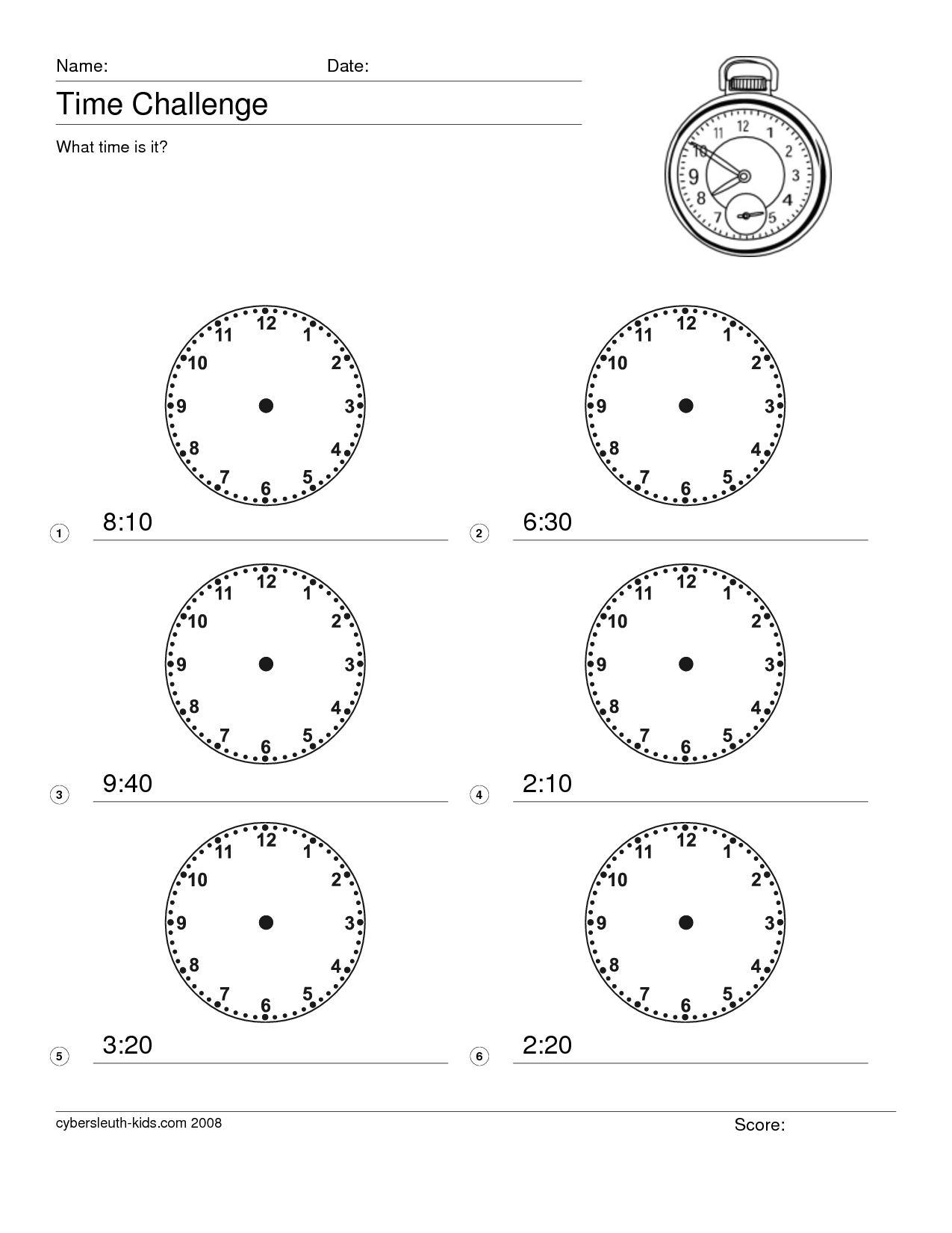 15 Best Images Of Clock Worksheet 1 Telling Time Worksheets Clock 