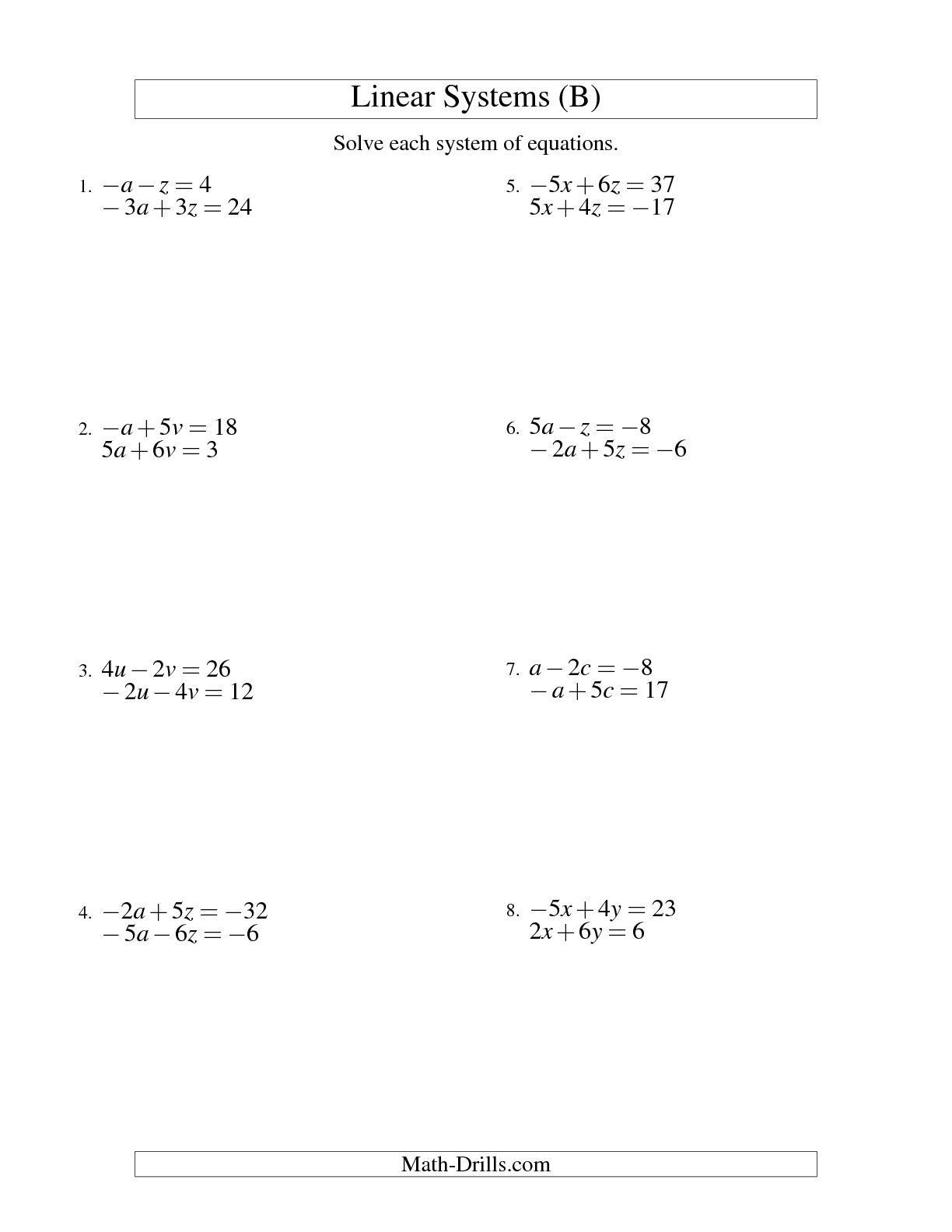 11 Best Images Of Solving Equations Worksheets 8th Grade Solving Equations And Inequalities
