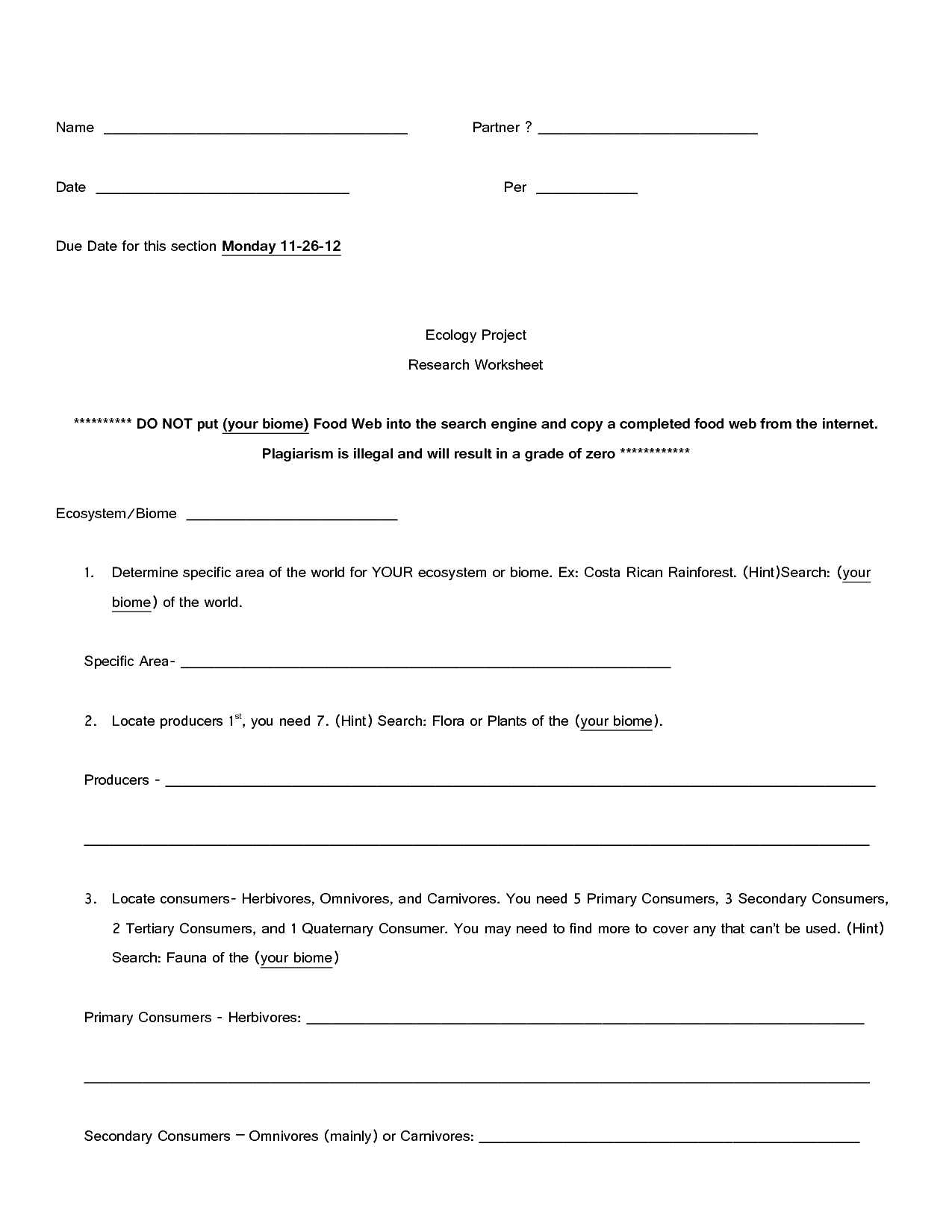 14 Best Images Of Biome Research Worksheet Printable Biome Worksheets Biome Characteristics