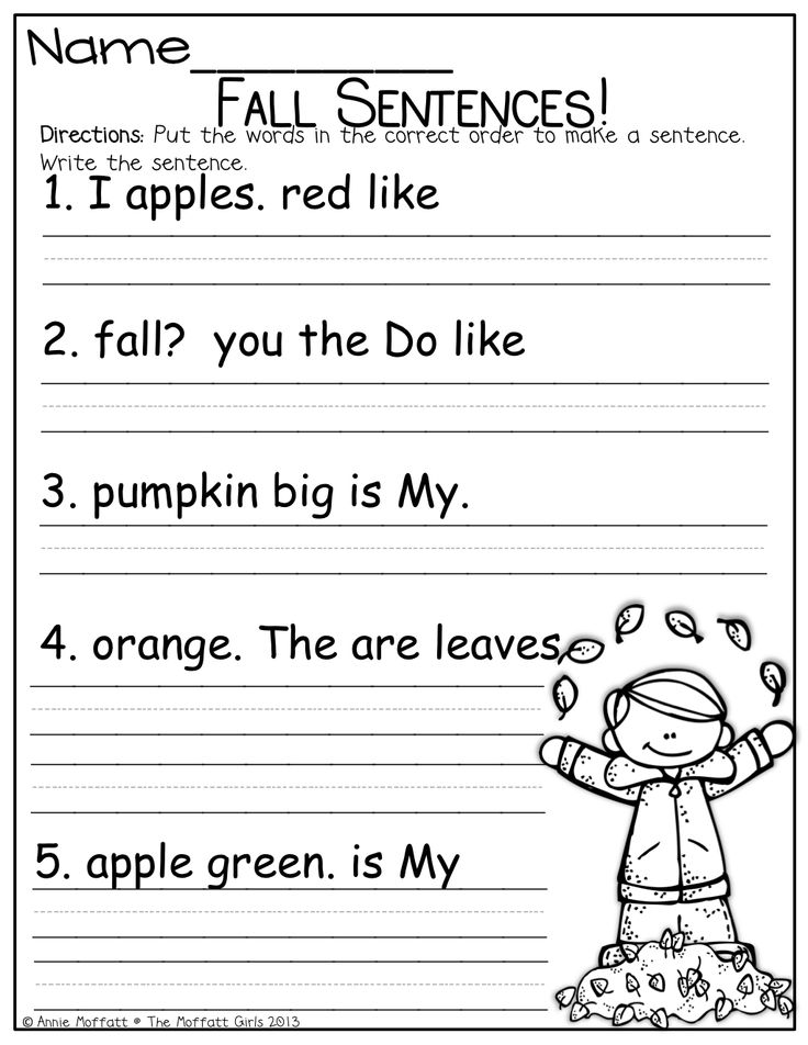 16 Best Images Of First Grade Sentence Structure Worksheets 1st Grade 