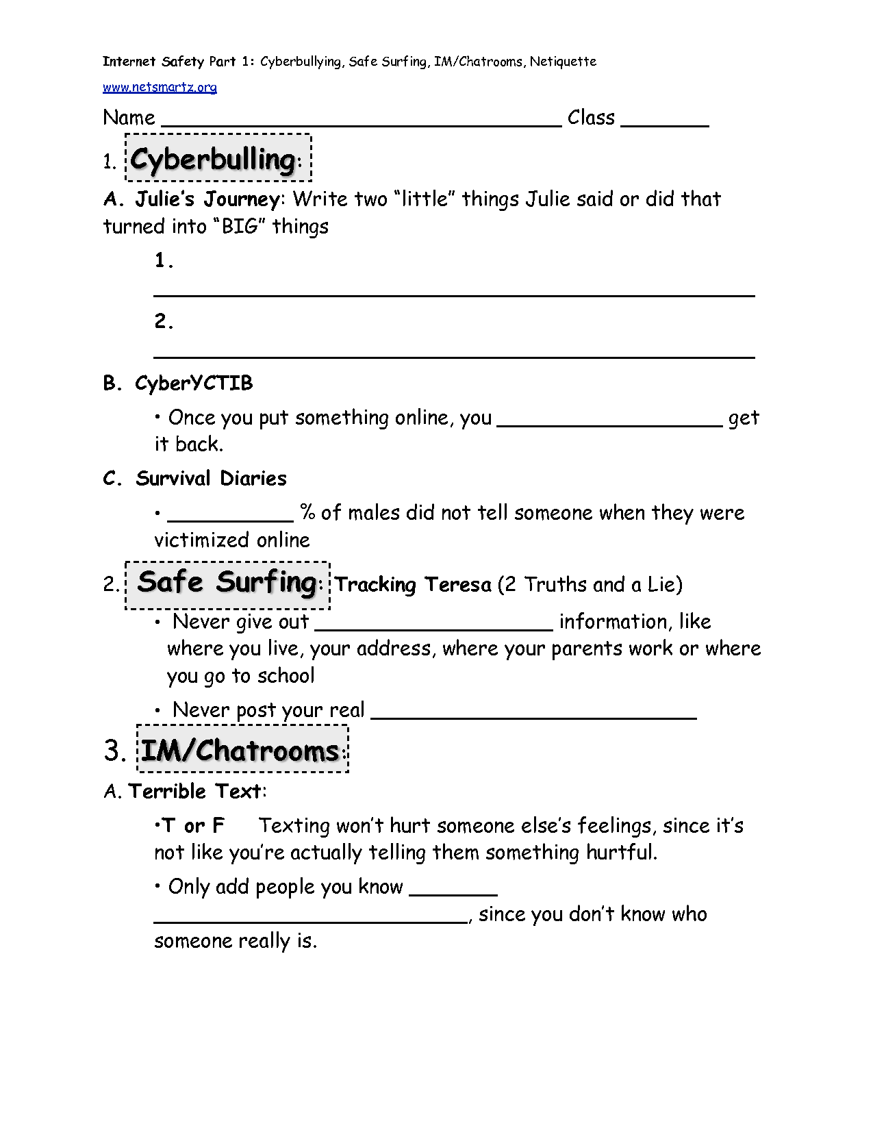 Printable Internet Safety Worksheets Pdf Printable Word Searches
