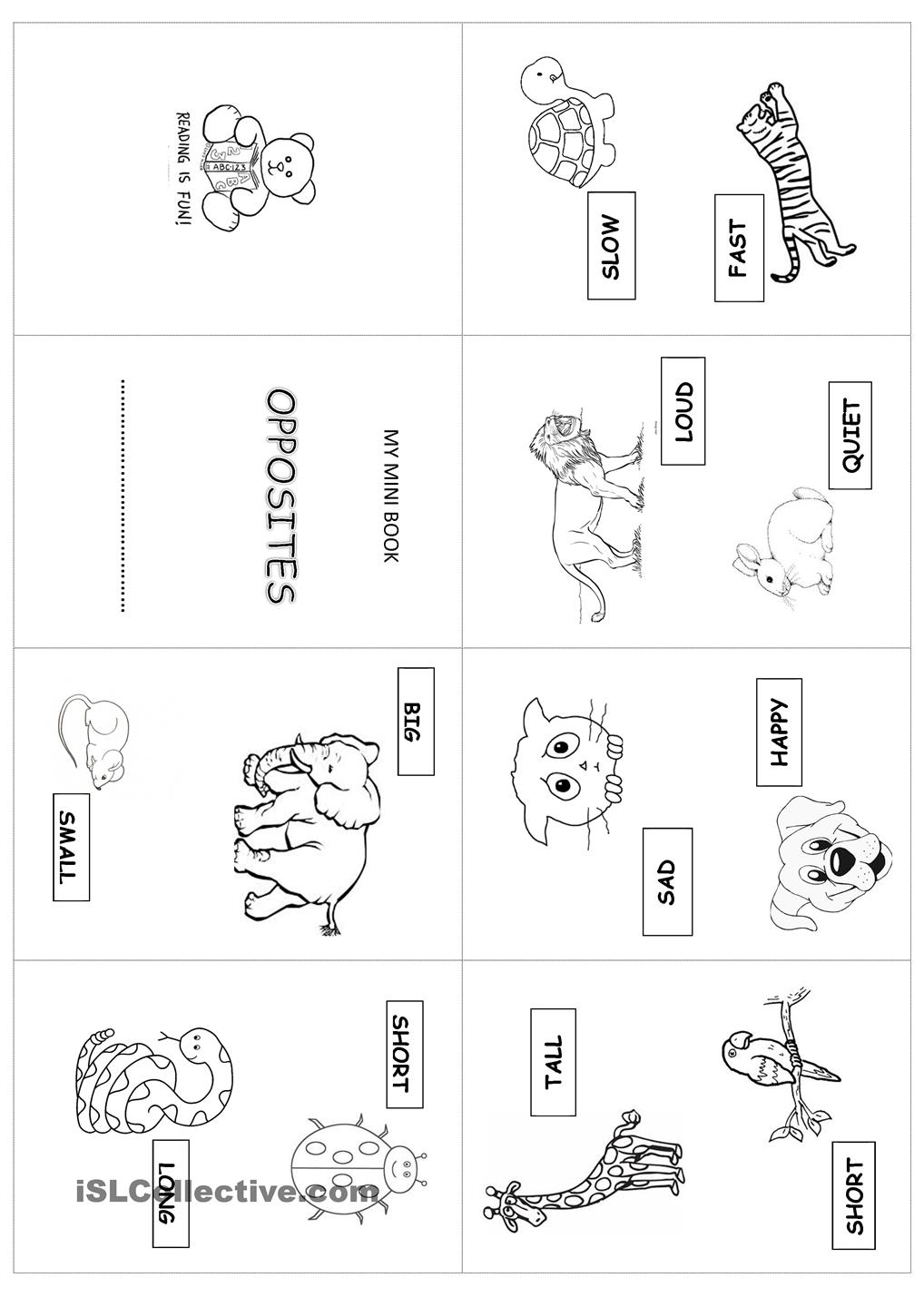 14 Best Images of Free Printable Opposites Worksheets - Printable