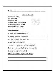 17 Best Images of Poetry Worksheets For Elementary Students - Poem