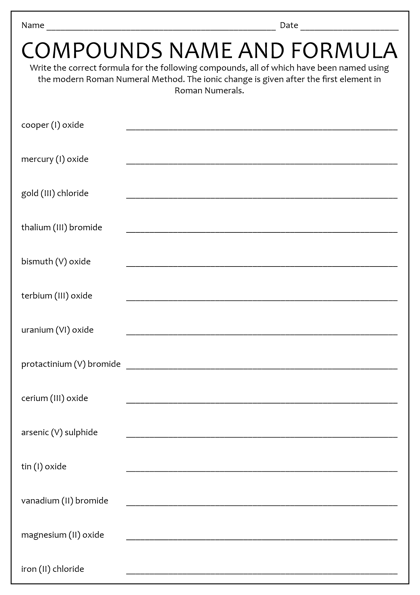 12 Best Images Of Naming Ionic Compounds Worksheet Practice Naming 