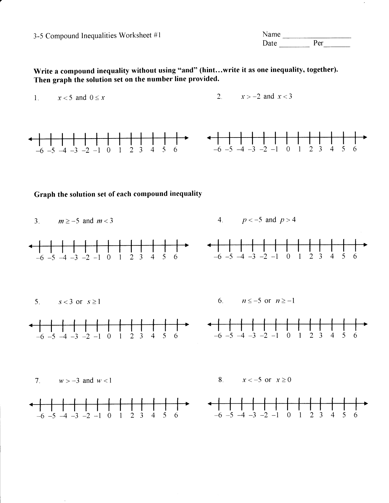 15 Best Images Of Graphing Two Variable Inequalities Worksheet Graphing 