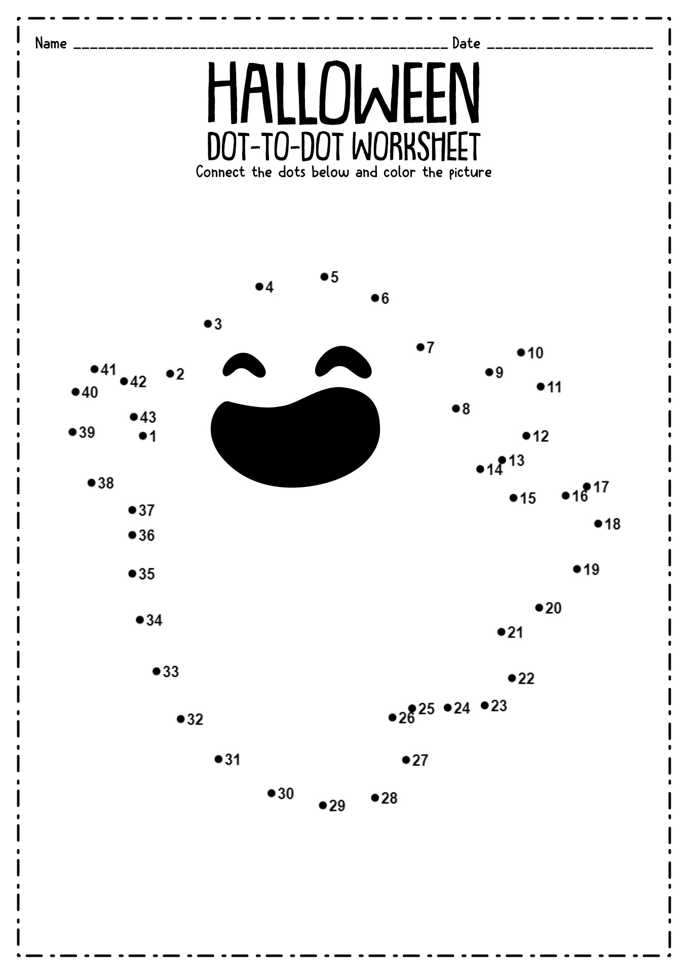 13 Halloween Connect The Dots Worksheets Free PDF At Worksheeto