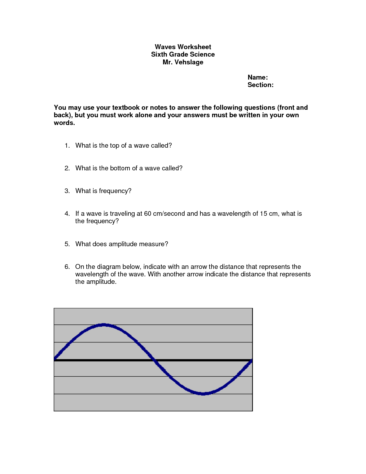 13 Best Images Of Profile Of A Wave Worksheet Sound Wave Worksheet Answer Labeling Waves 