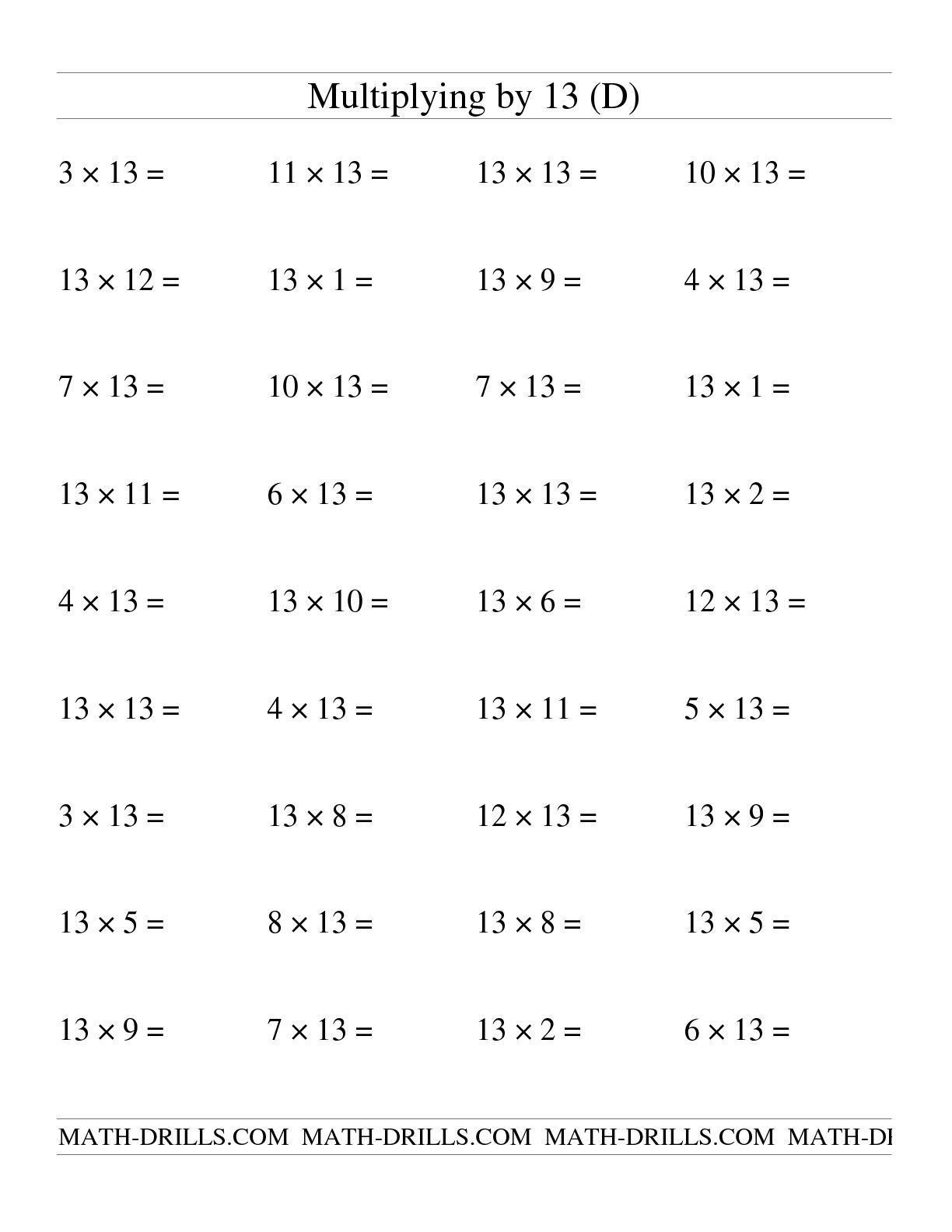 15 Best Images Of Math Worksheets Number 13 Number 13 Coloring Worksheet Preschool Worksheets