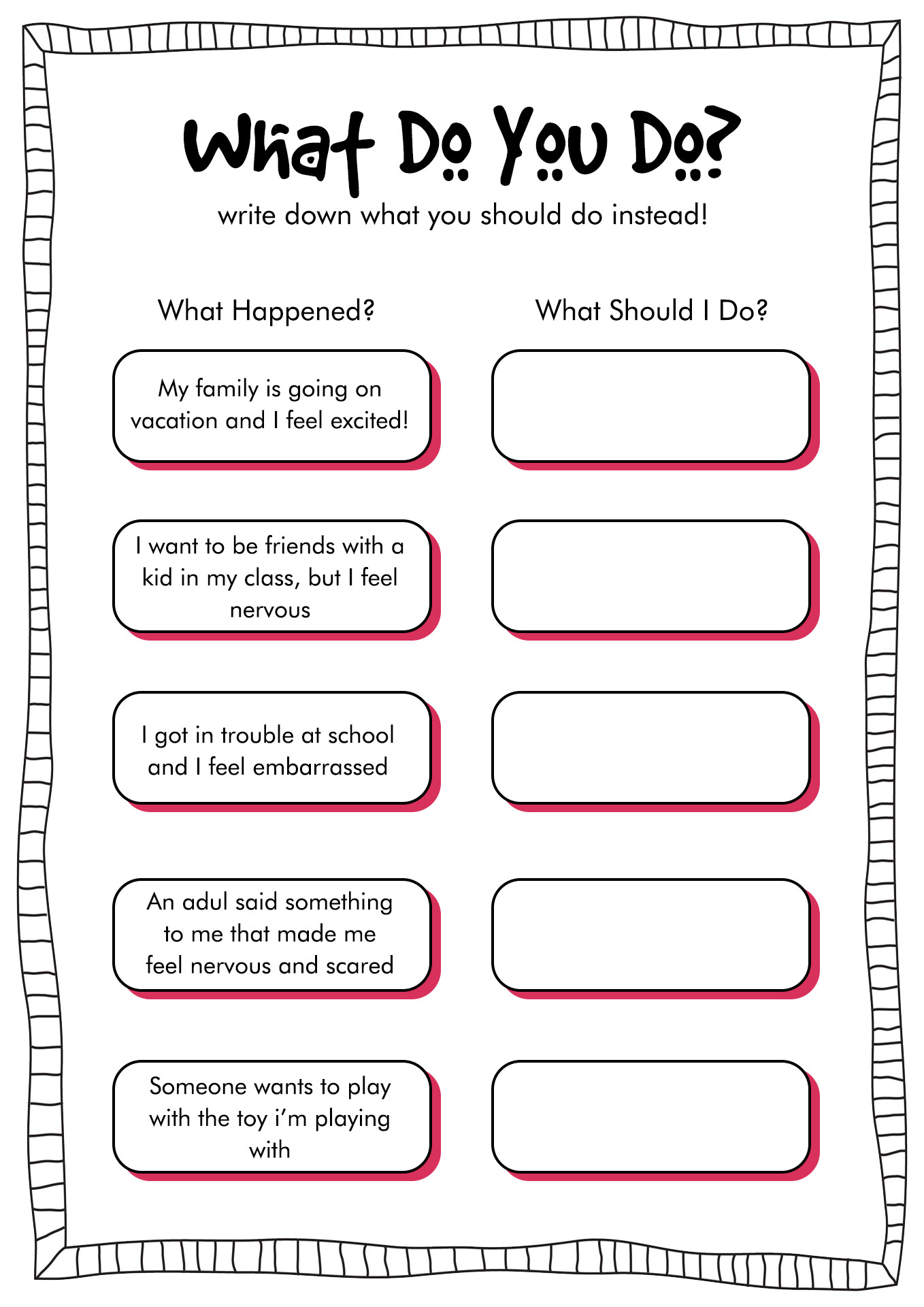 19 Best Images Of Printable Behavior Worksheets For Teens Behavior 