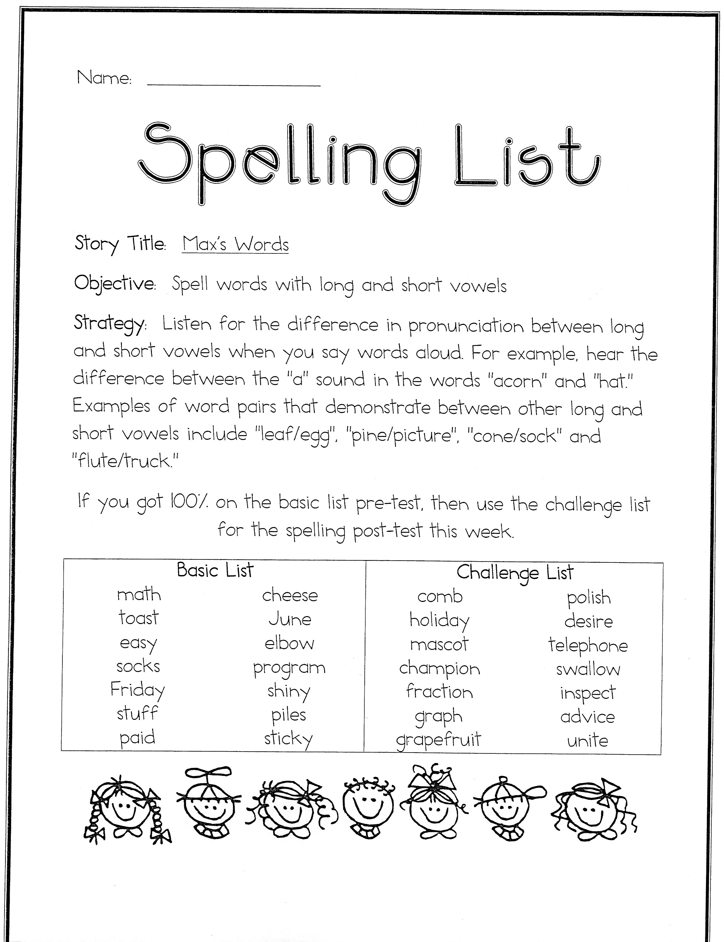 16 Best Images Of Third Grade Spelling Worksheets 2nd Grade Spelling 