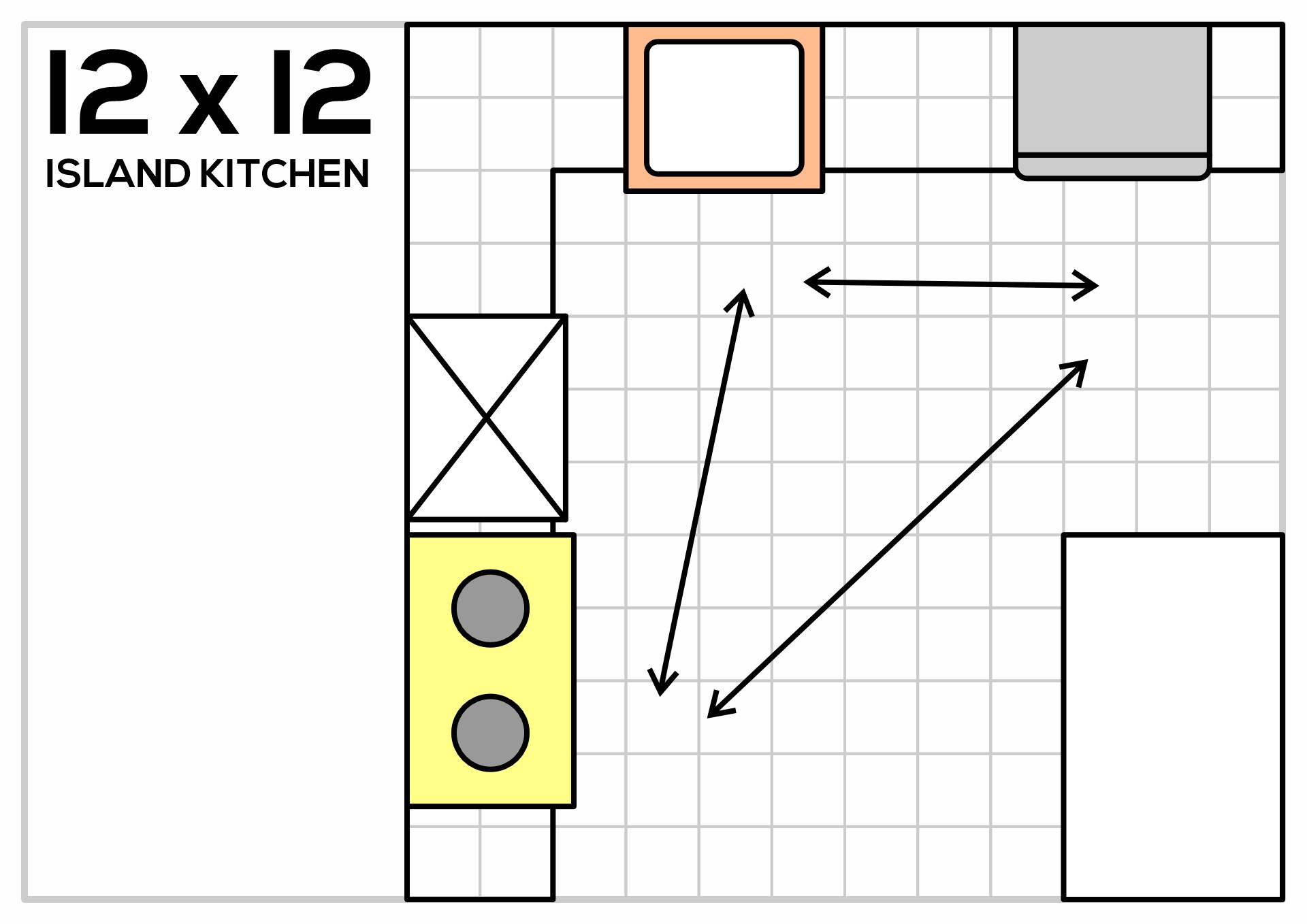 island kitchen design plan