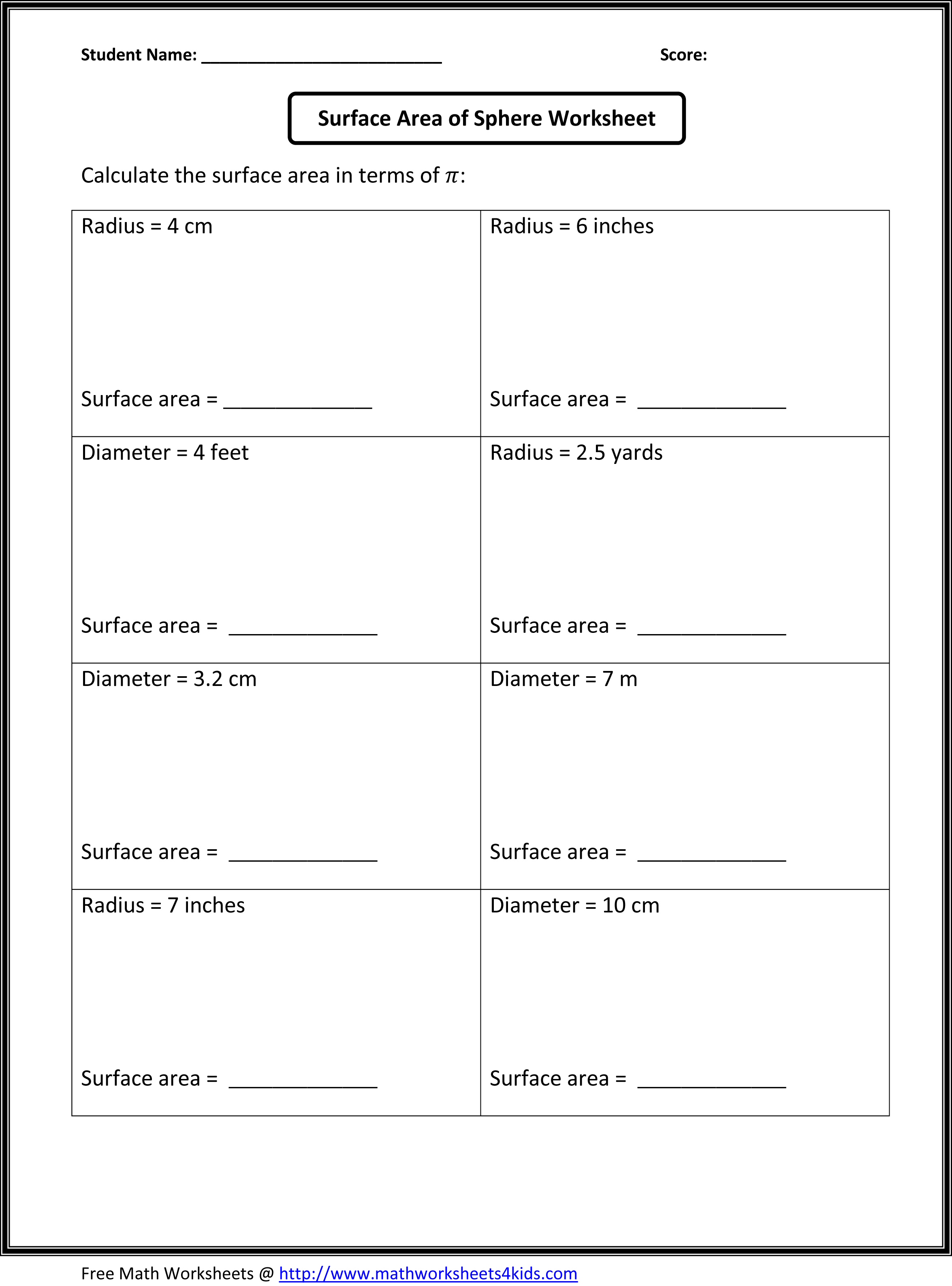 8th Grade Math Multiple Choice Worksheets