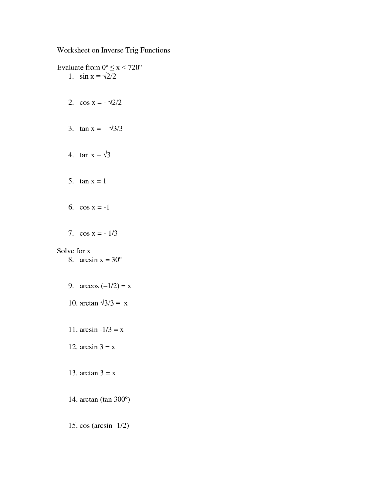 18 Best Images Of Trigonometry Worksheets And Answers PDF Right Triangle Trigonometry 