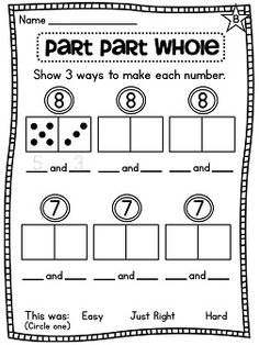 16 Best Images of Part Part Whole Worksheets - Parts of a Whole