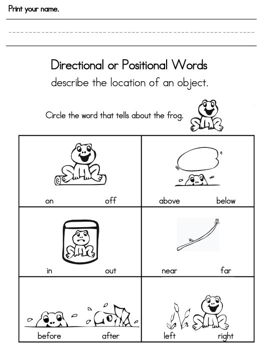 19 Best Images Of Under Above Worksheets Kindergarten Over And Under 