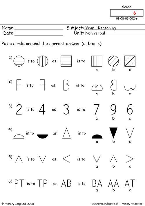 Logical Reasoning Worksheets For Grade 3