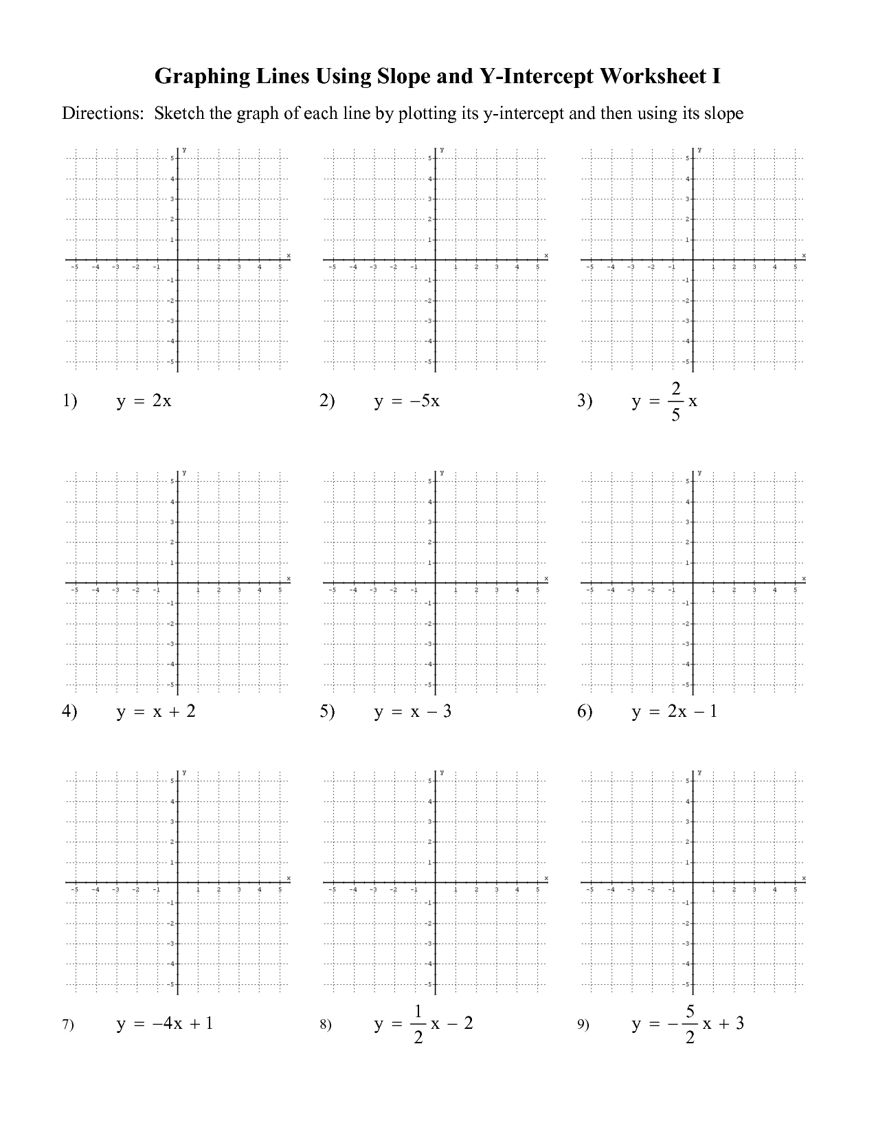 13 Best Images Of Slope Intercept Form Worksheet PDF Point Slope Form 