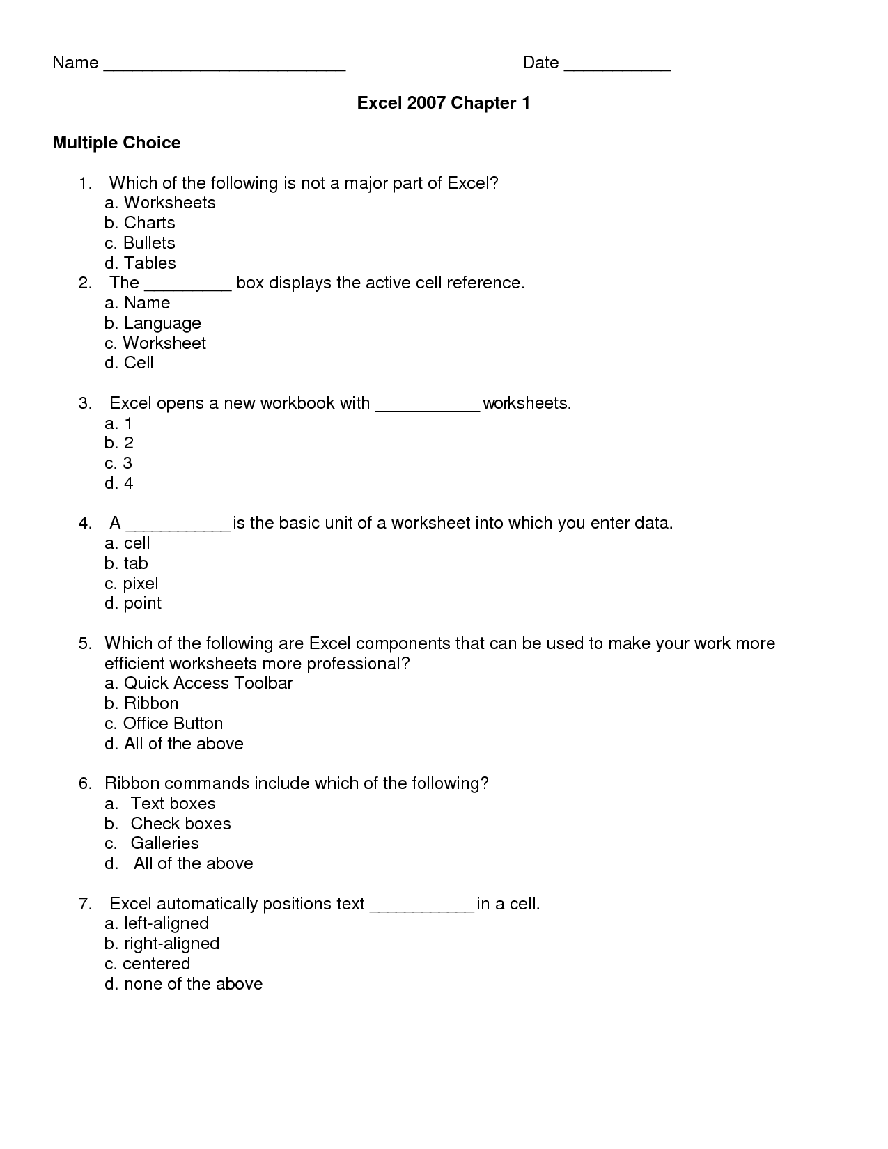 7 Best Images Of Multiple Choice Worksheet In Word Adjective Multiple Choice Worksheet