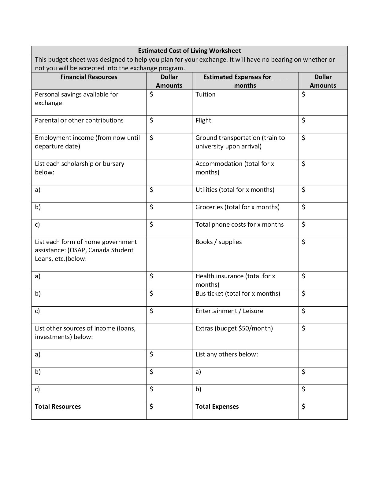 18 Best Images Of Savings Plan Worksheet Cost Of Living Budget 