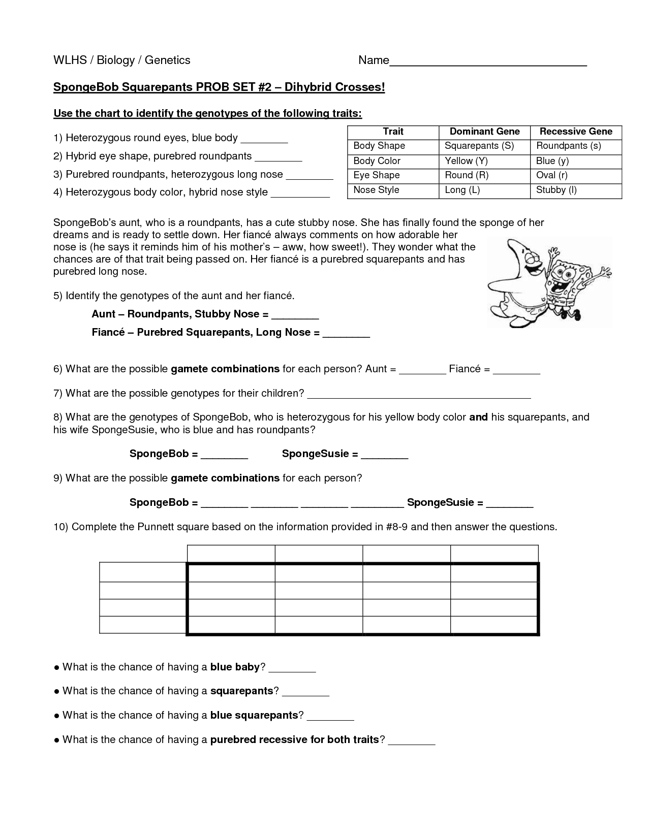 15 Best Images Of Dihybrid Cross Worksheet Answers Dihybrid Cross Worksheet Answer Key 