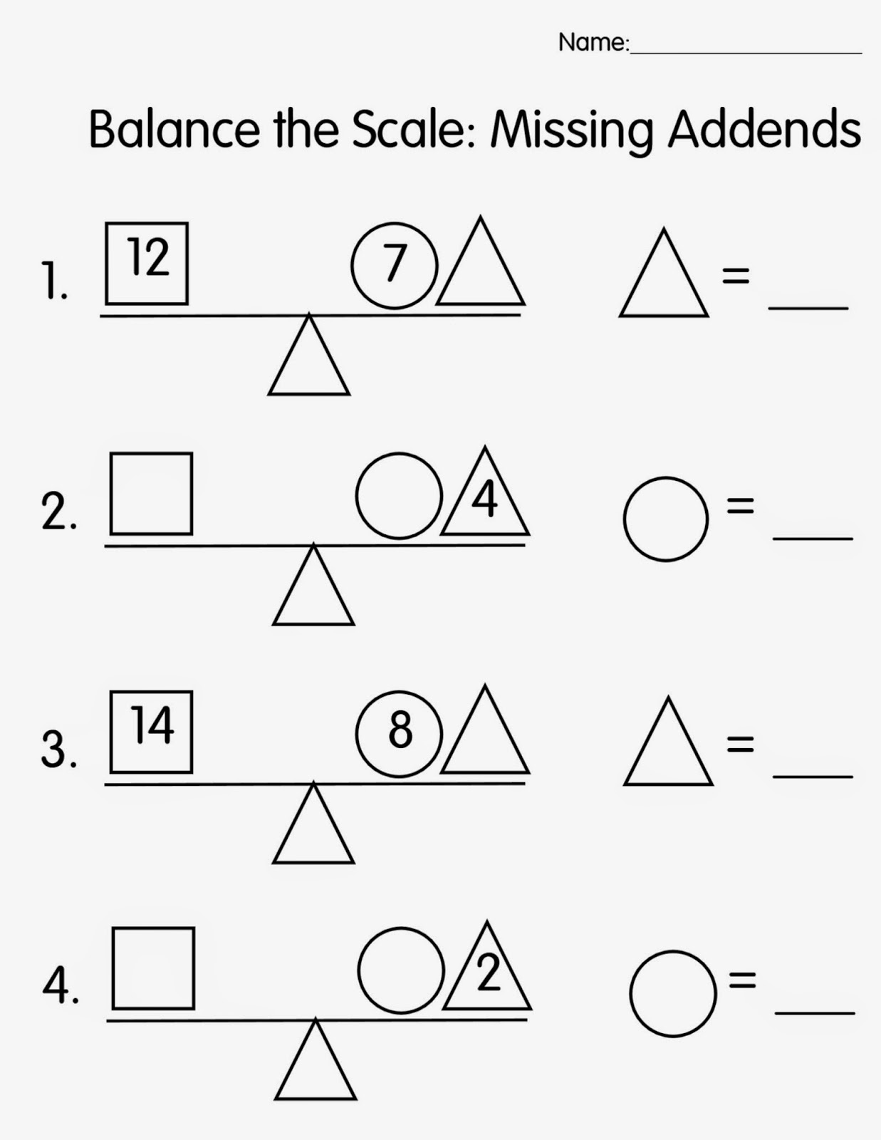 13 Best Images Of Missing Addends Word Problems Worksheets First 