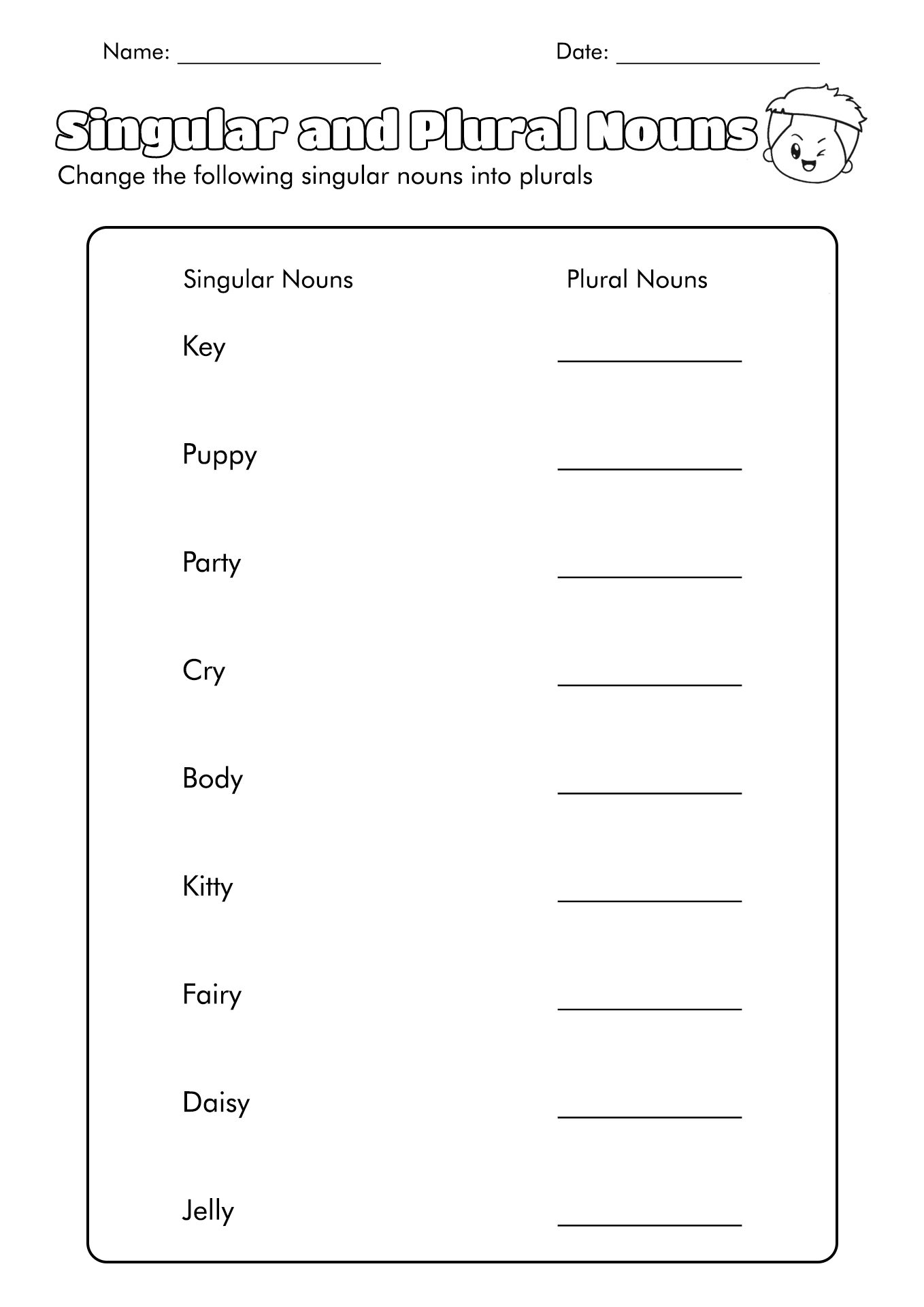 14 Best Images Of Singular Plural Nouns Worksheets Plural Possessive 