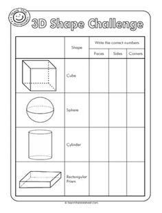 14 Best Images Of Properties Of 3d Shapes Worksheet - 3d Shape 