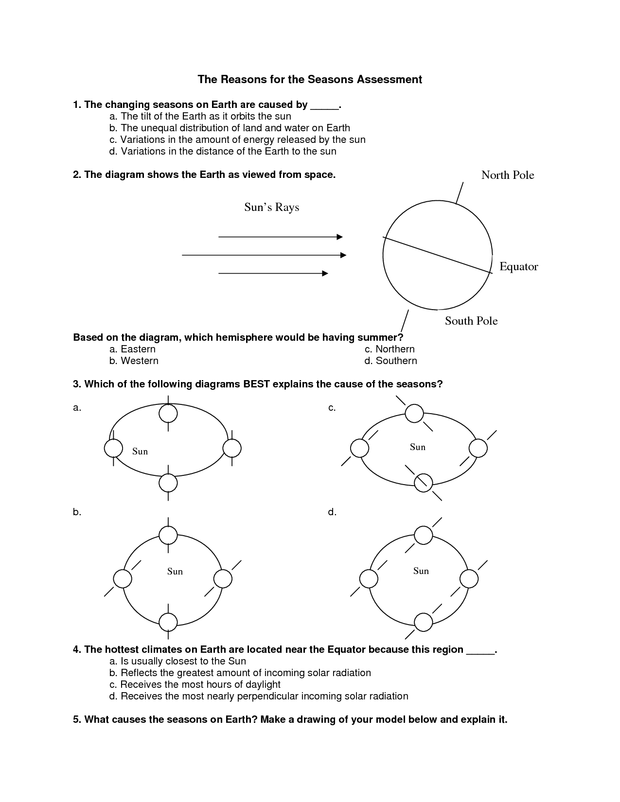 10 Best Images Of Earth Tilt Seasons Worksheet Earth s Seasons Diagram Worksheet Earth Tilt 