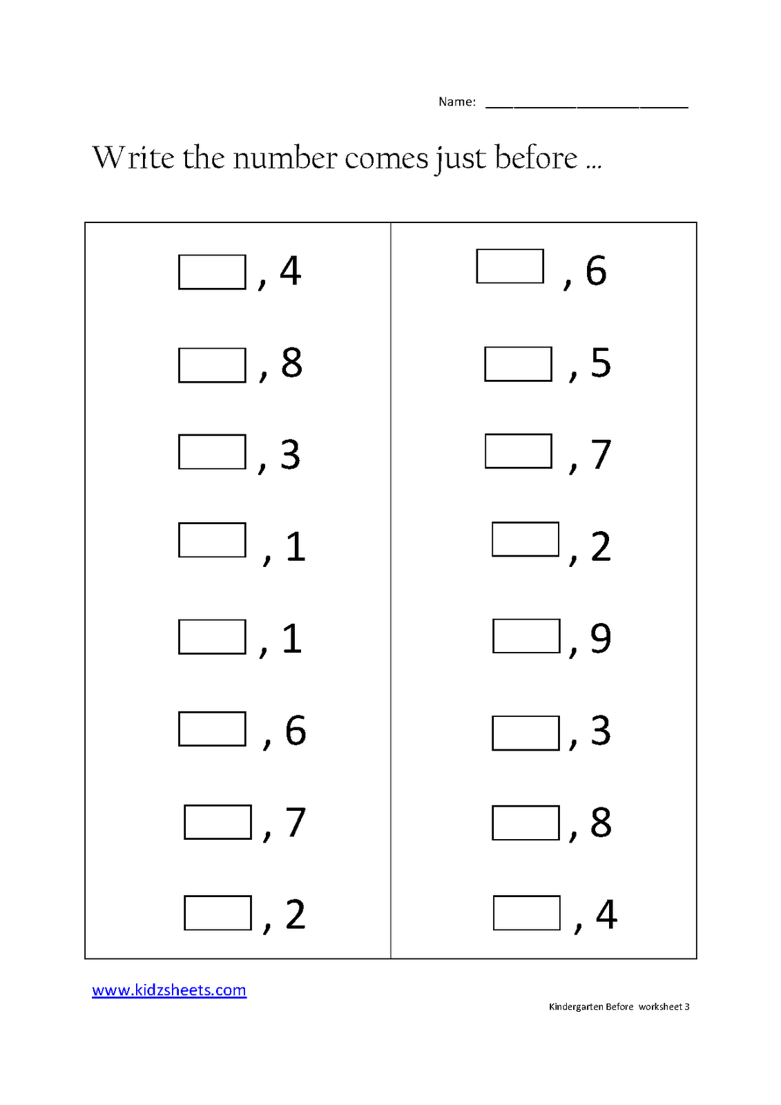 9 Best Images Of Before And After Number Worksheets Before After 