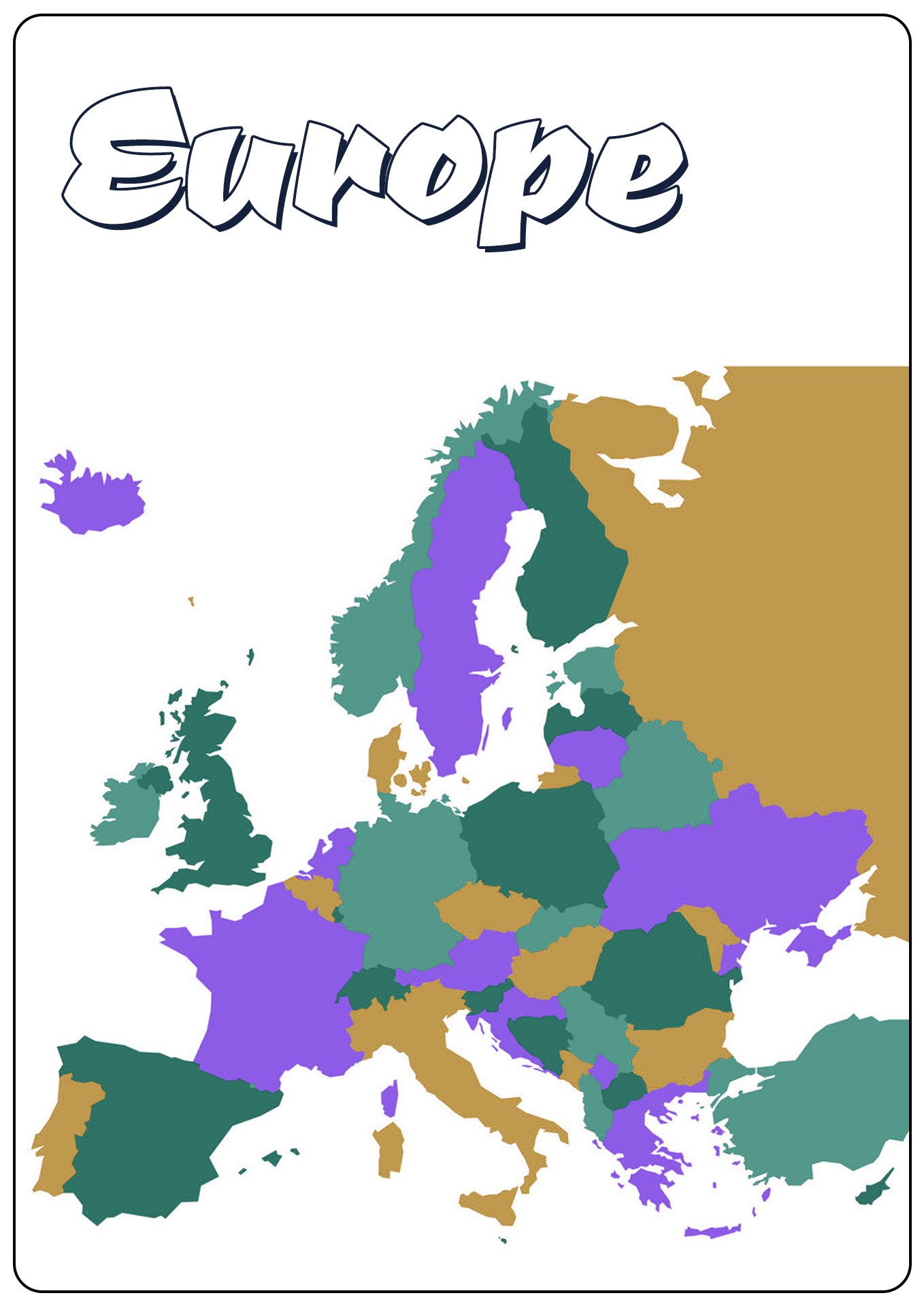Europe Map Without Country Names Map