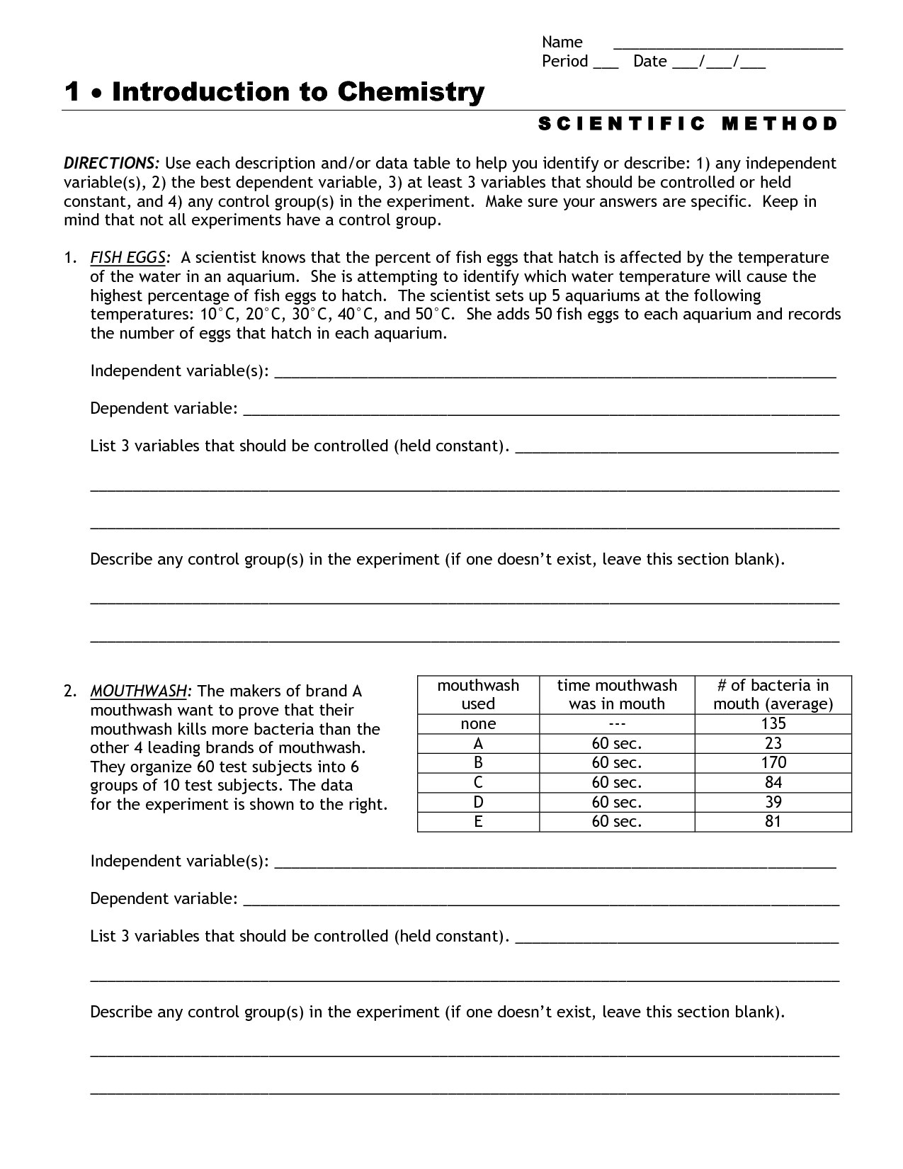 15 Best Images Of Simpsons Variable Worksheet Answer Key Writing Hypothesis Worksheet 