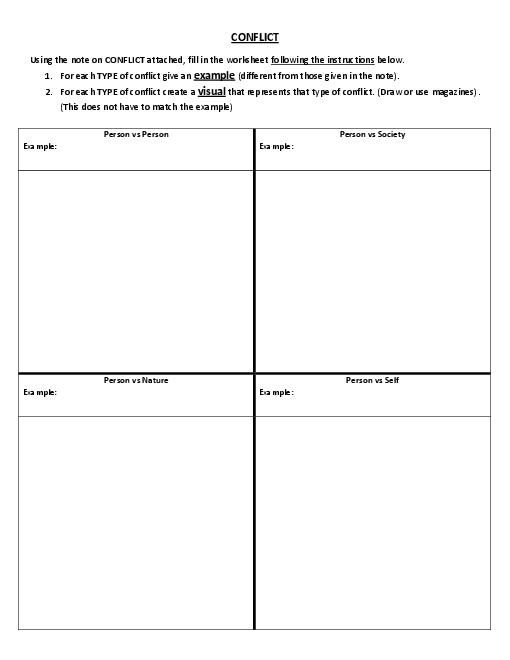 19 Best Images Of Identifying Types Of Conflict Worksheet Couples 