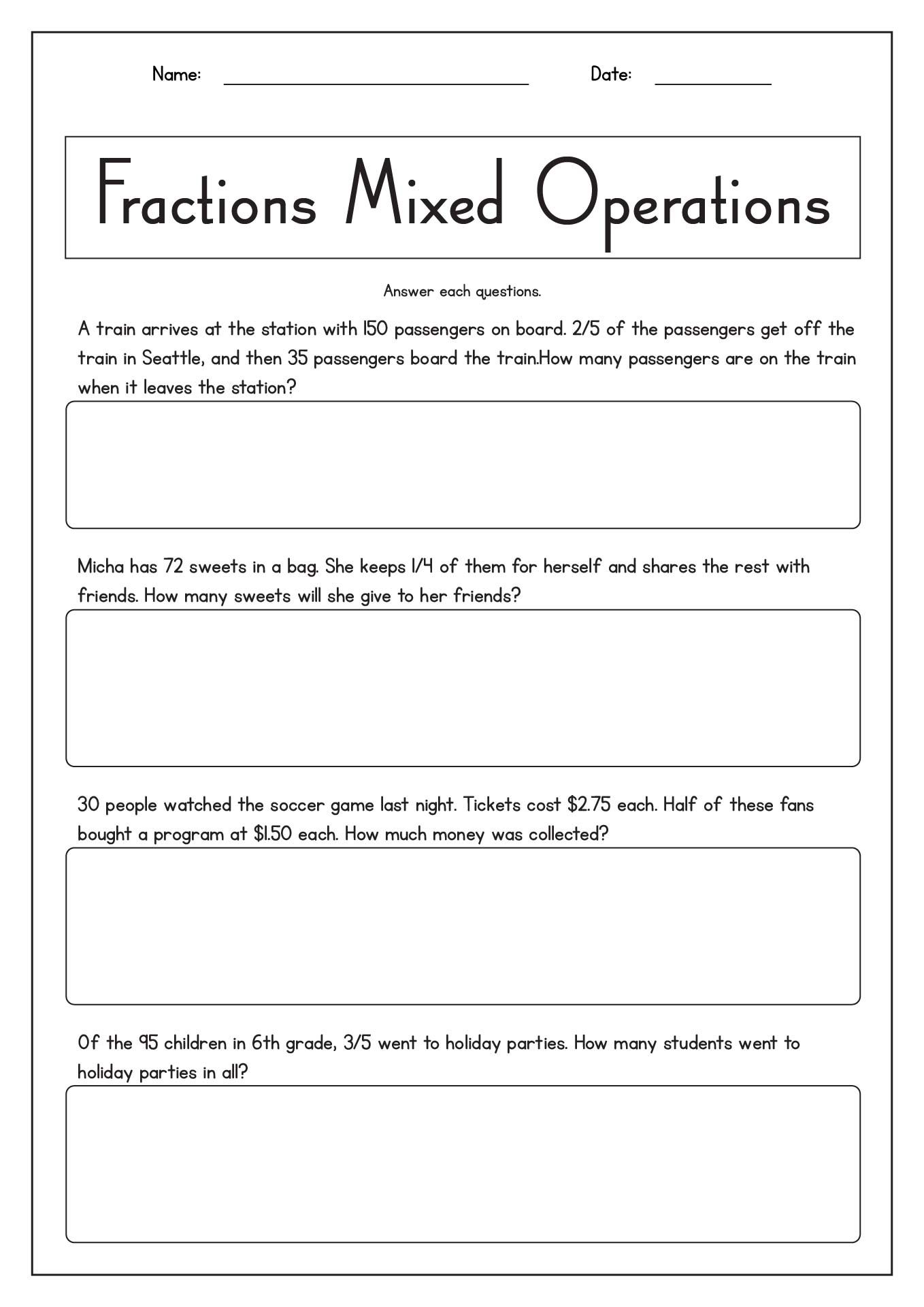 16 Best Images Of Fraction Word Problem Worksheets MultiStep Math Word Problems Worksheets