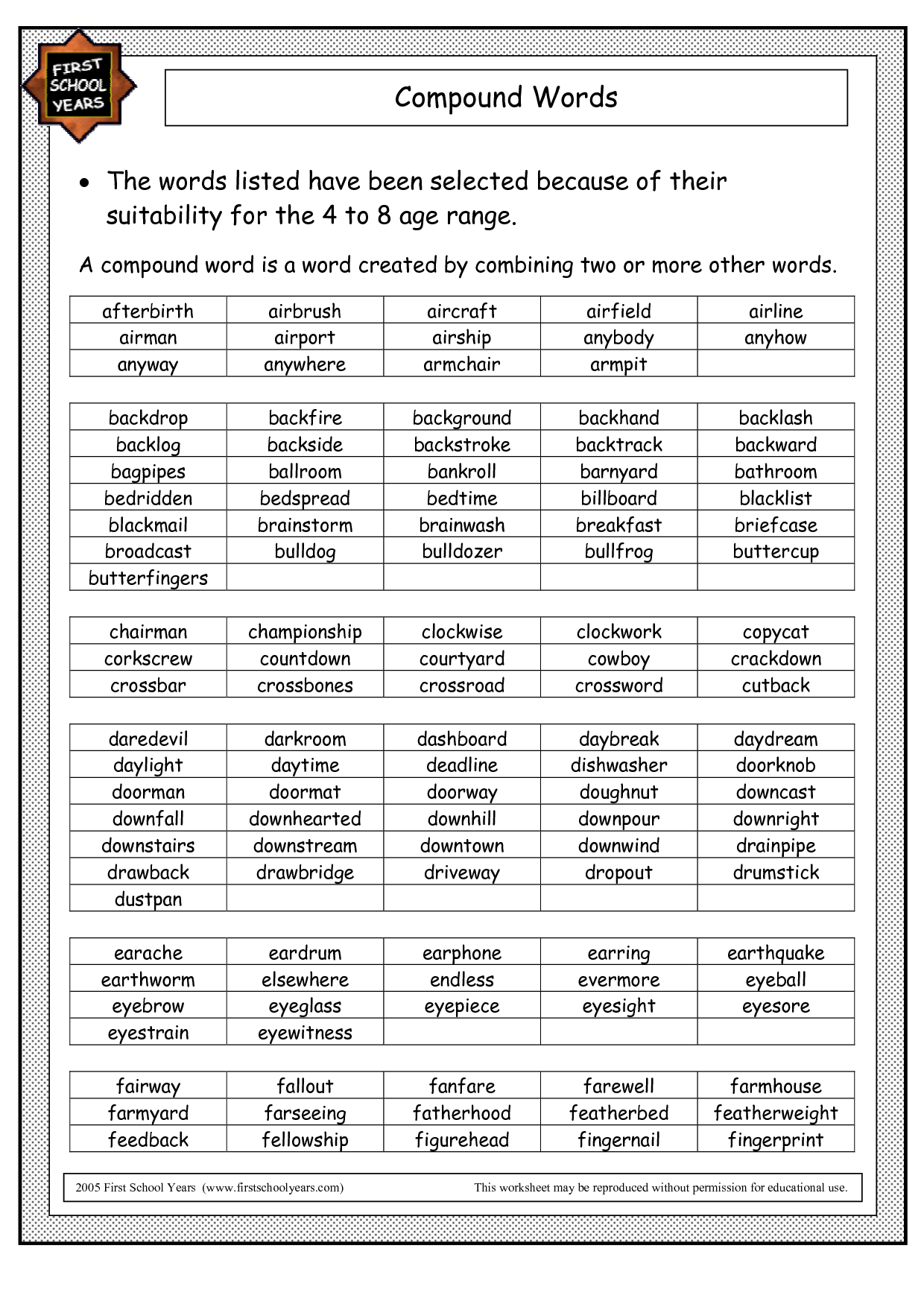 14 Best Images Of 3rd Grade Compound Words Worksheets Compound Words 