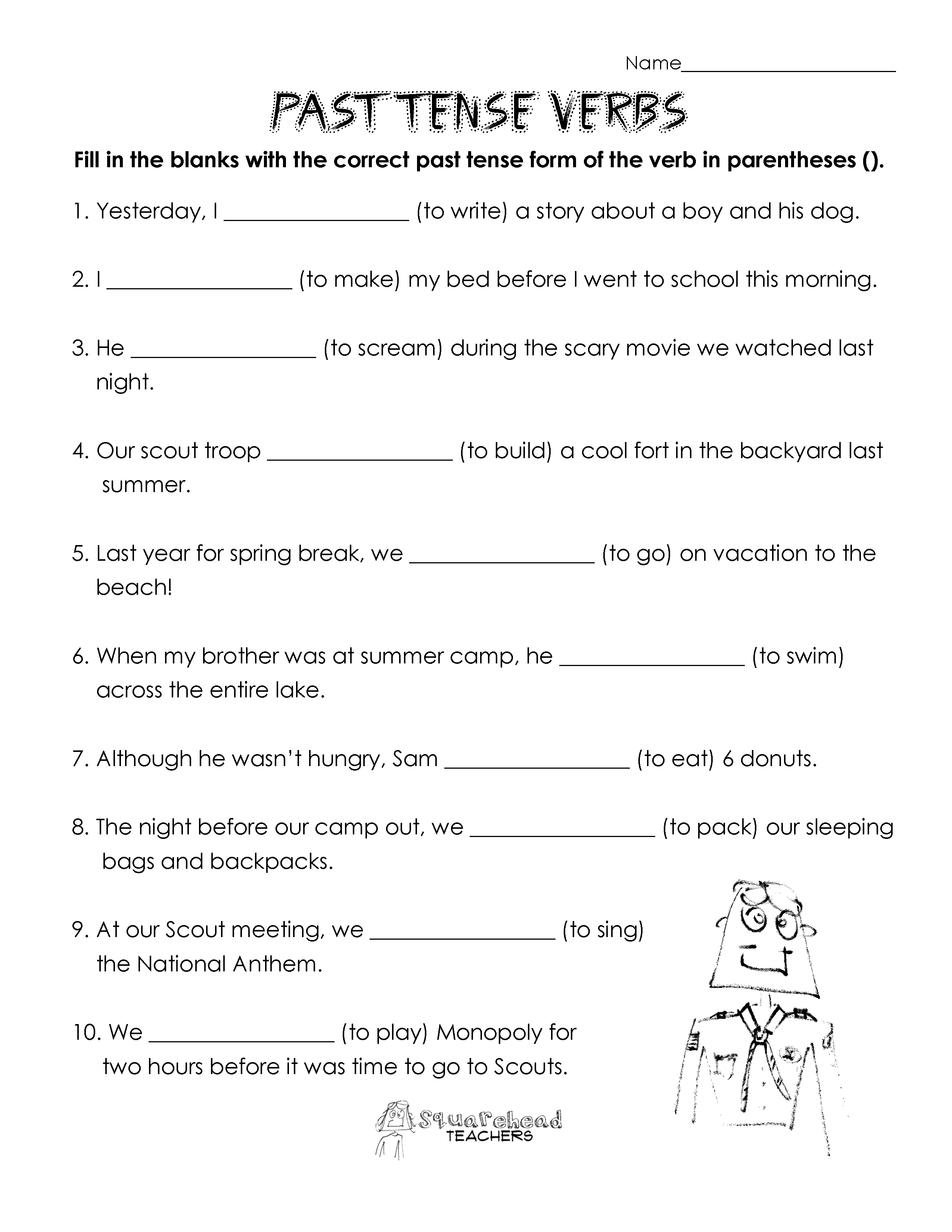 Verbs Tenses Worksheets