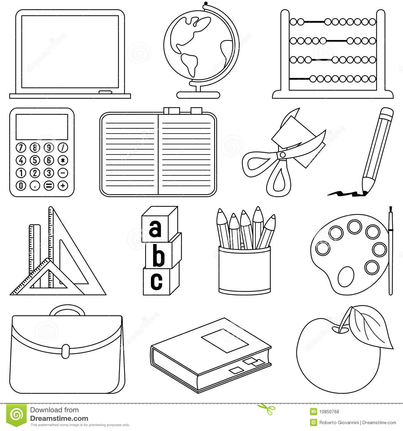Classroom Objects Coloring Pages Coloring Pages