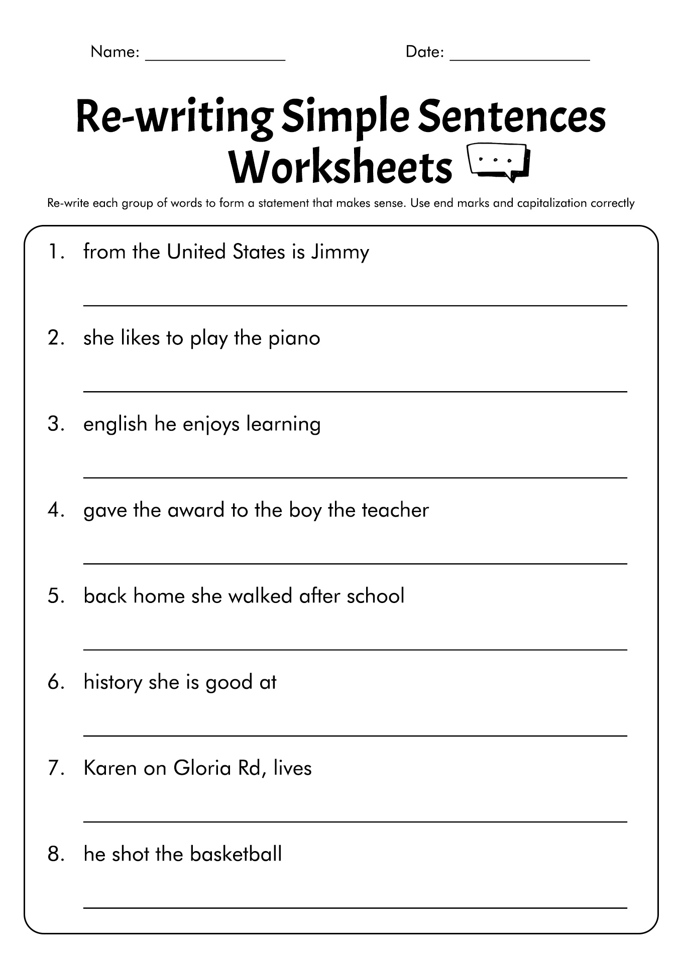 worksheet-sentences-kindergarten