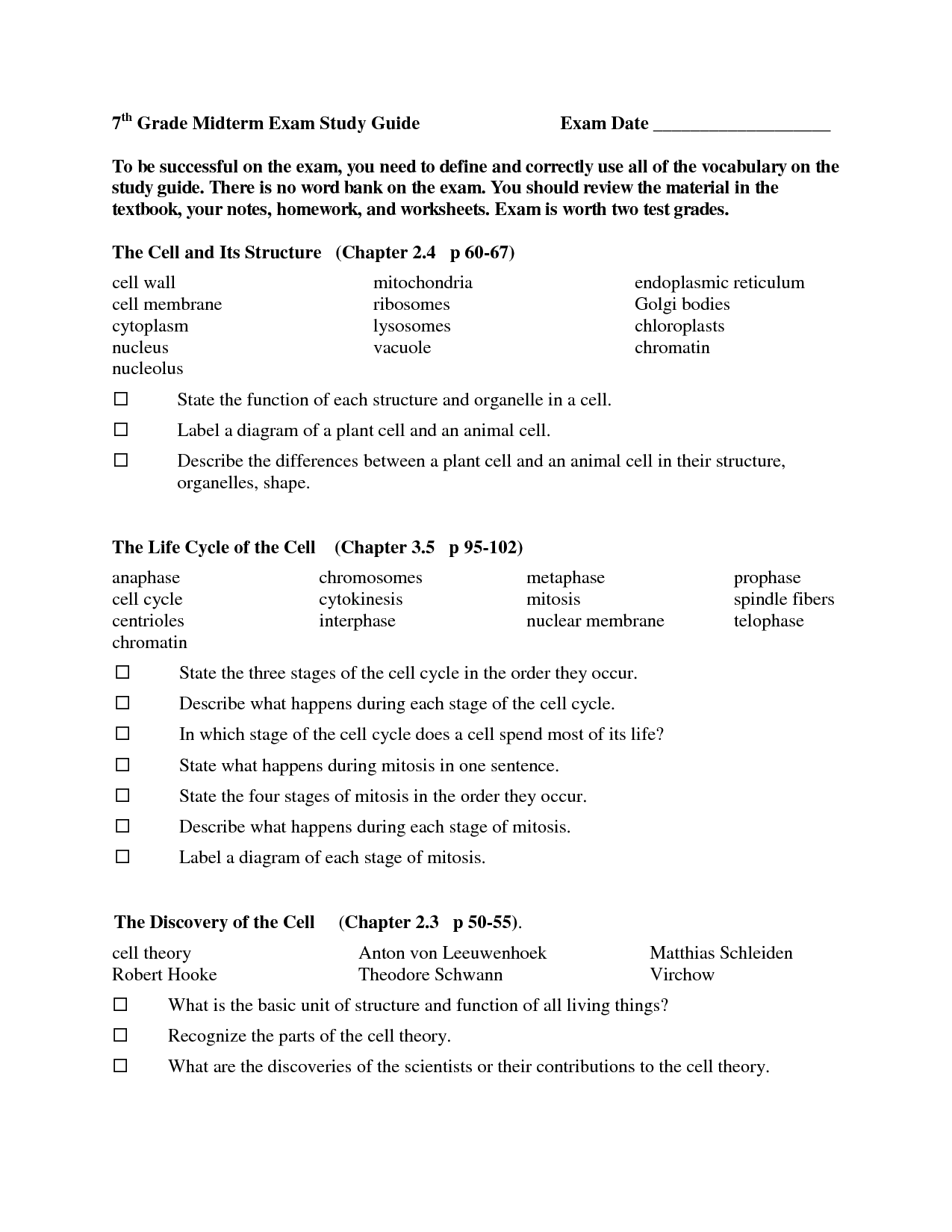 19 Best Images Of Cells Worksheets Grade 7 Plant And Animal Cell 