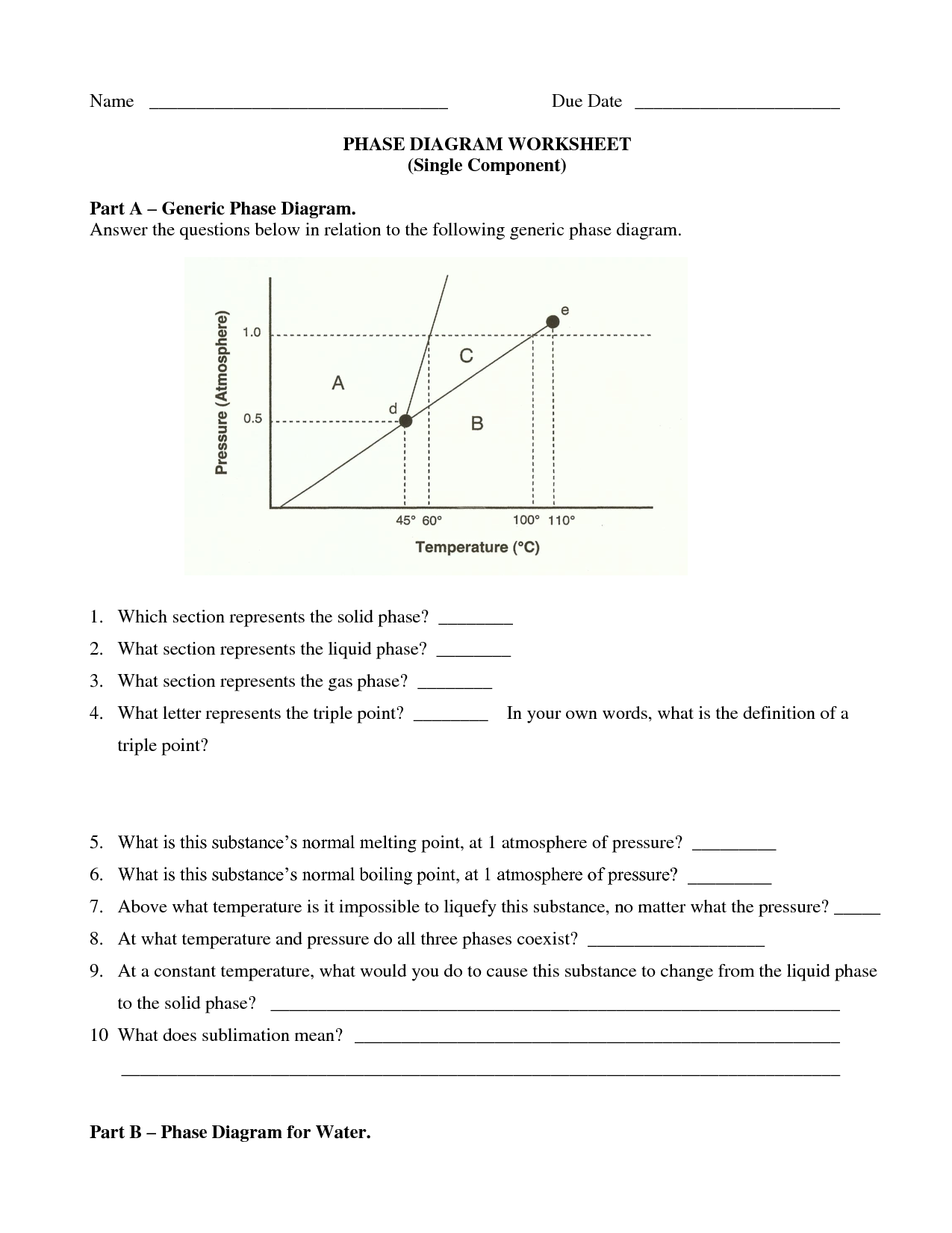 Phase Change Identification Worksheet Answers