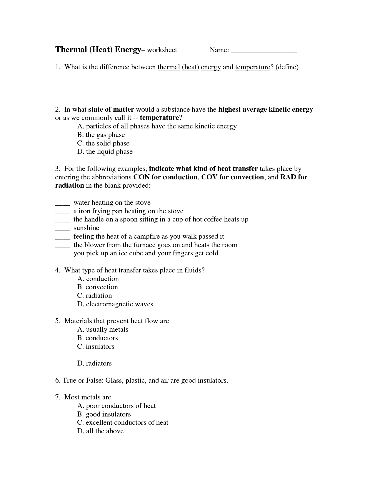 12 Best Images of Heat And Temperature Worksheets - Temperature and