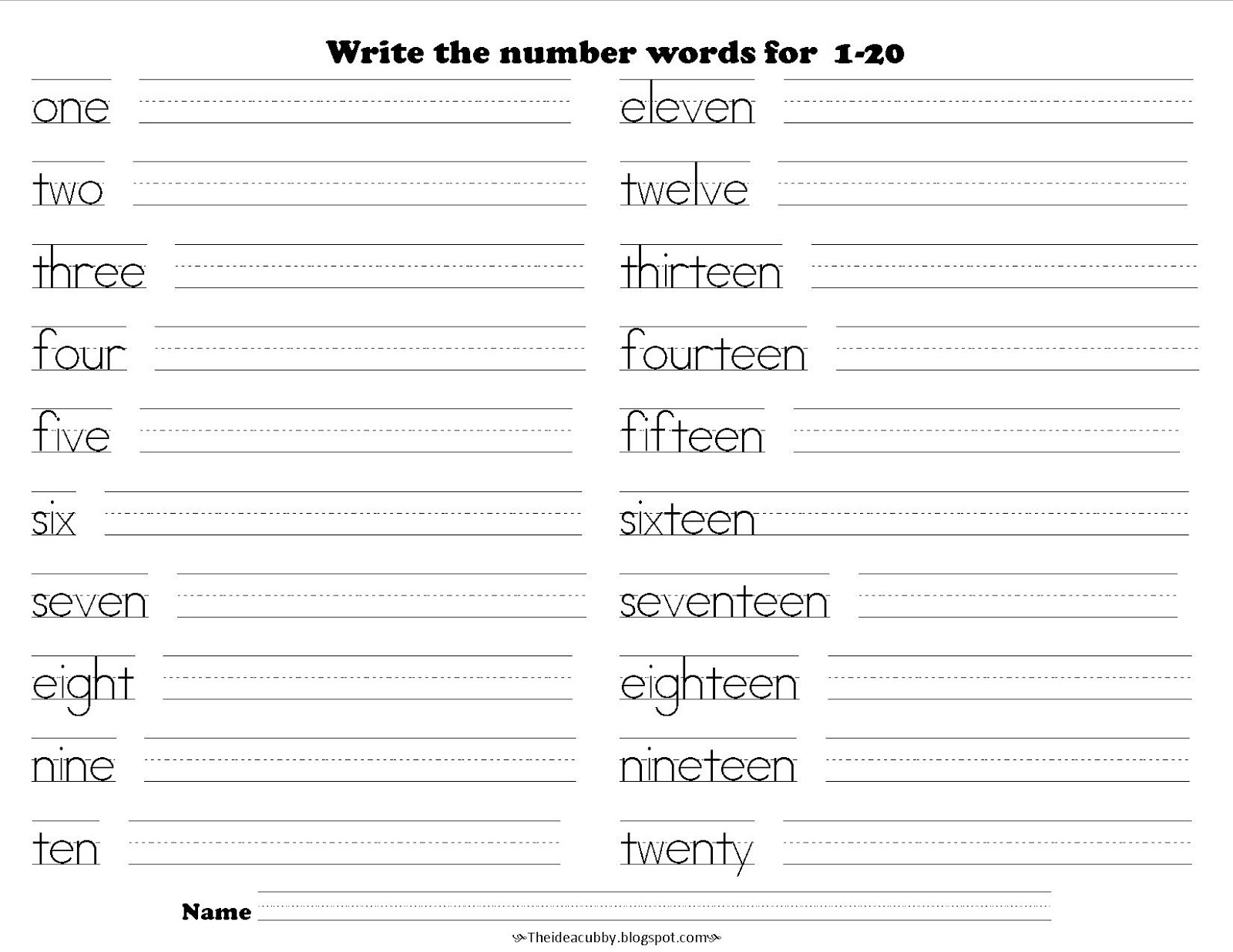 14 Best Images Of Practice Numbers 1 20 Worksheets Printable Tracing Numbers 1 20 