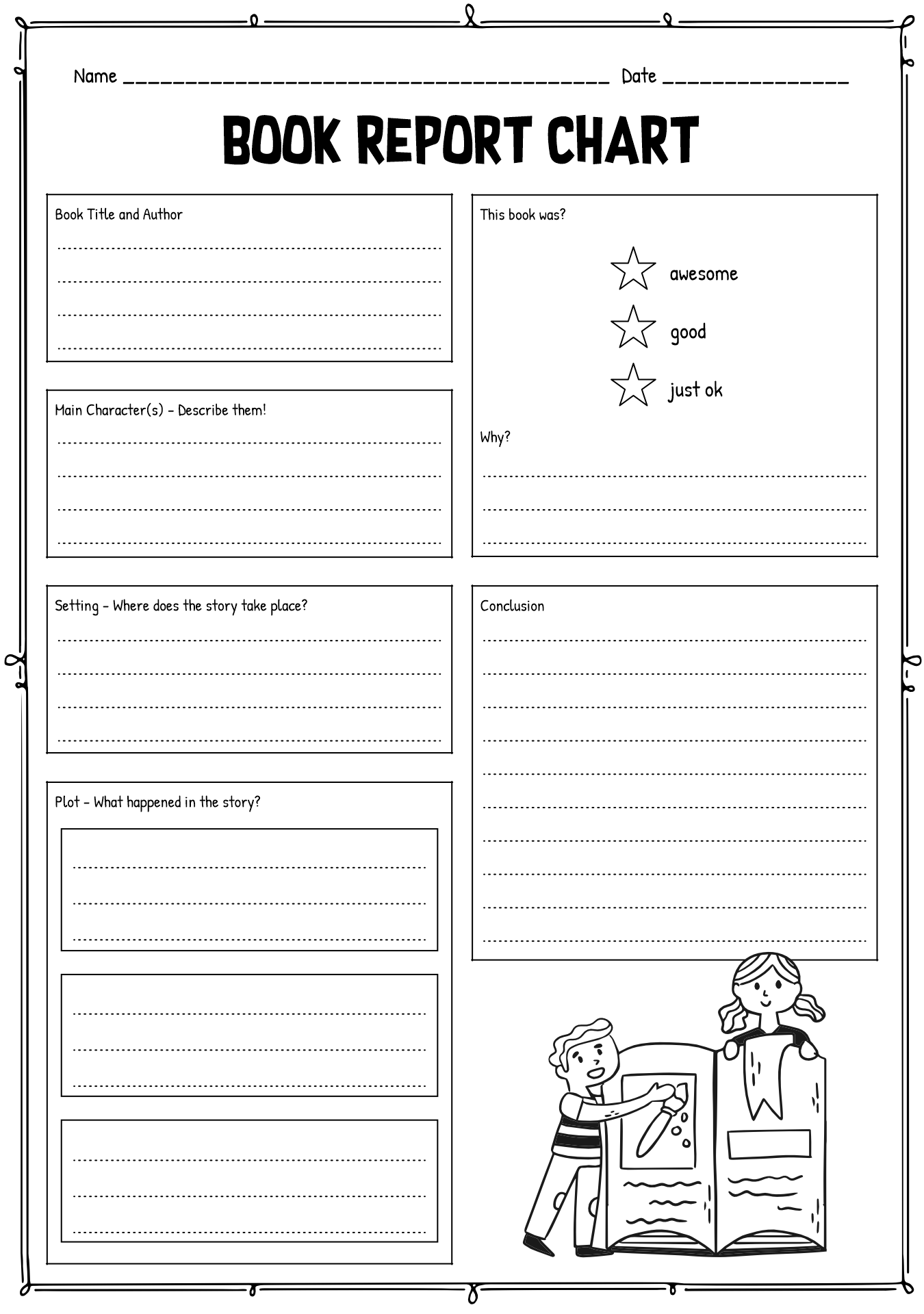 Free Printable Book Report Form Printable Forms Free Online